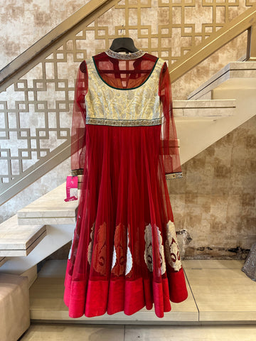 Traditional Red Anarkali
