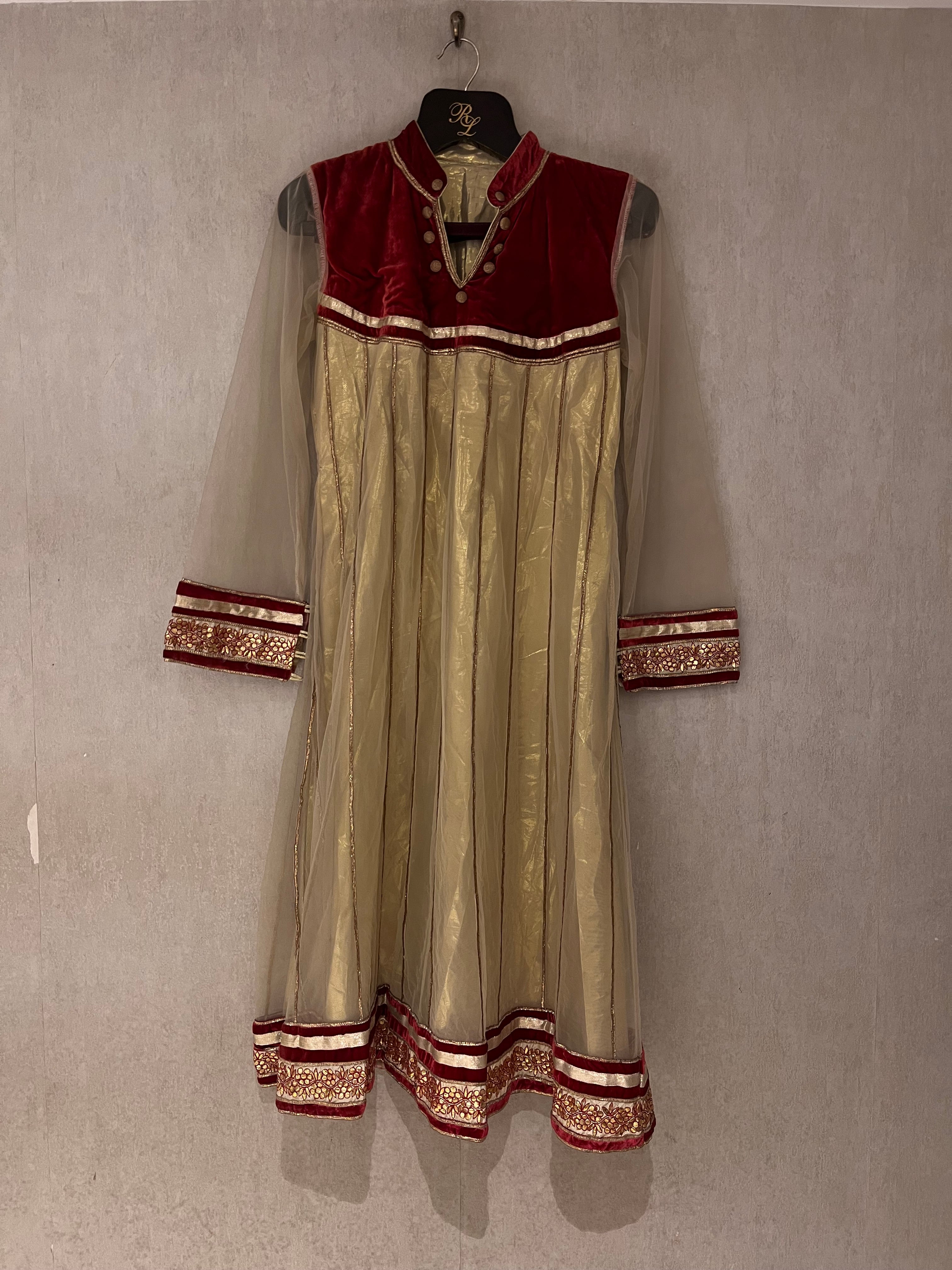 Net Velvet Kurti