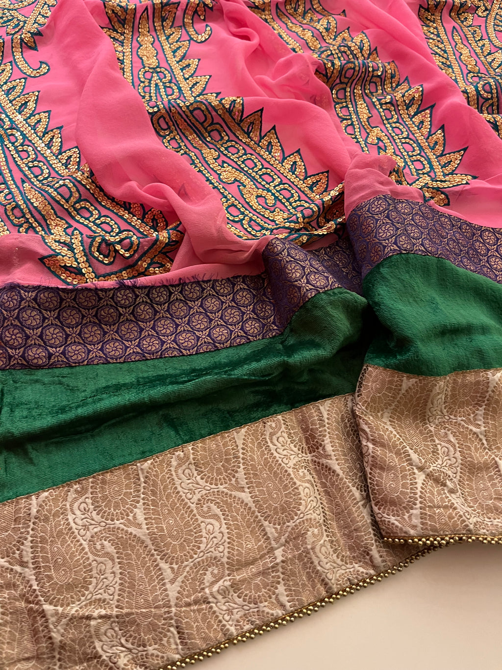 Georgette & Silk Patch Saree