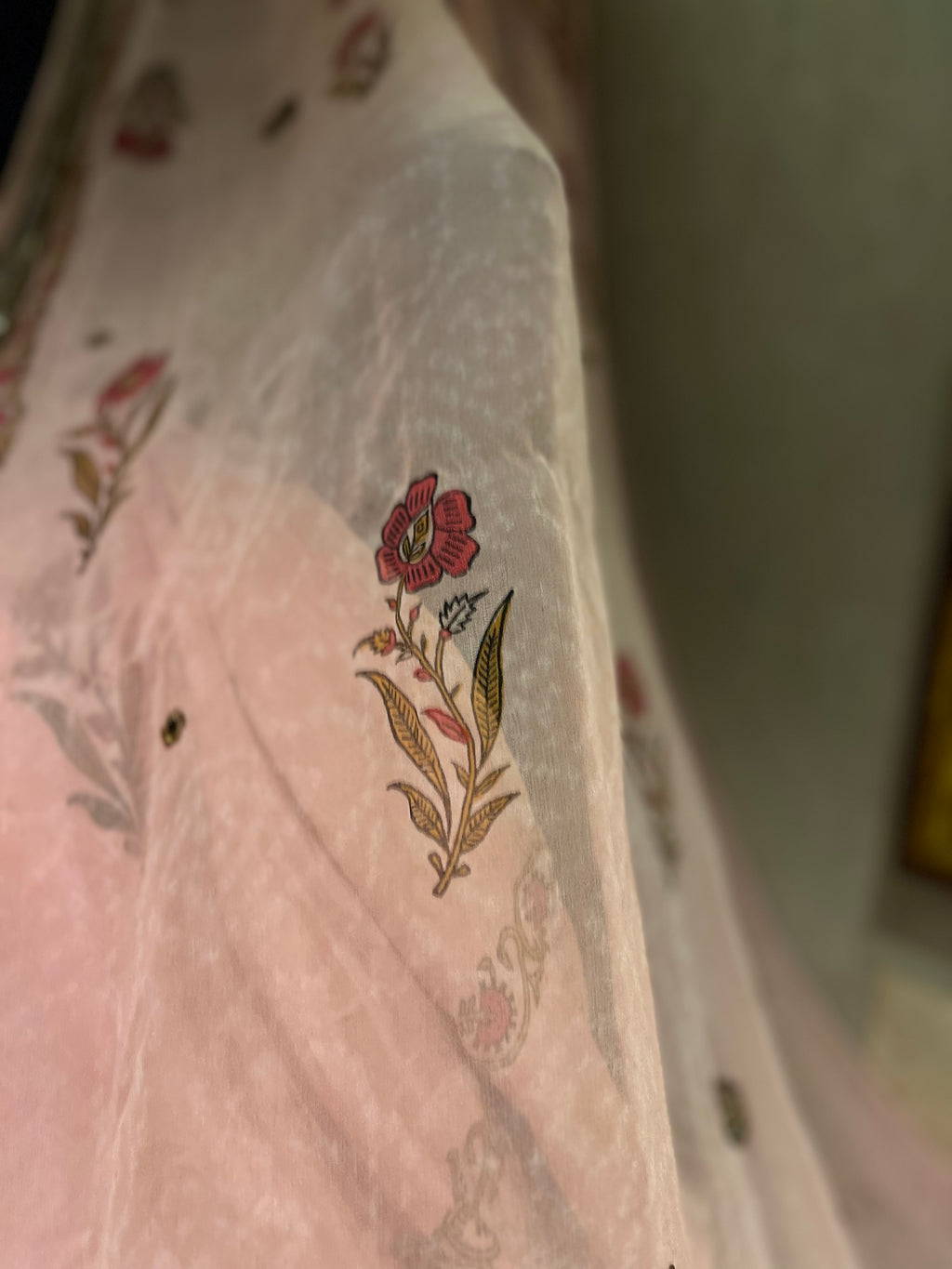 Printed Pink Lehenga Set