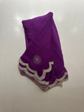 Purple chiffon saree