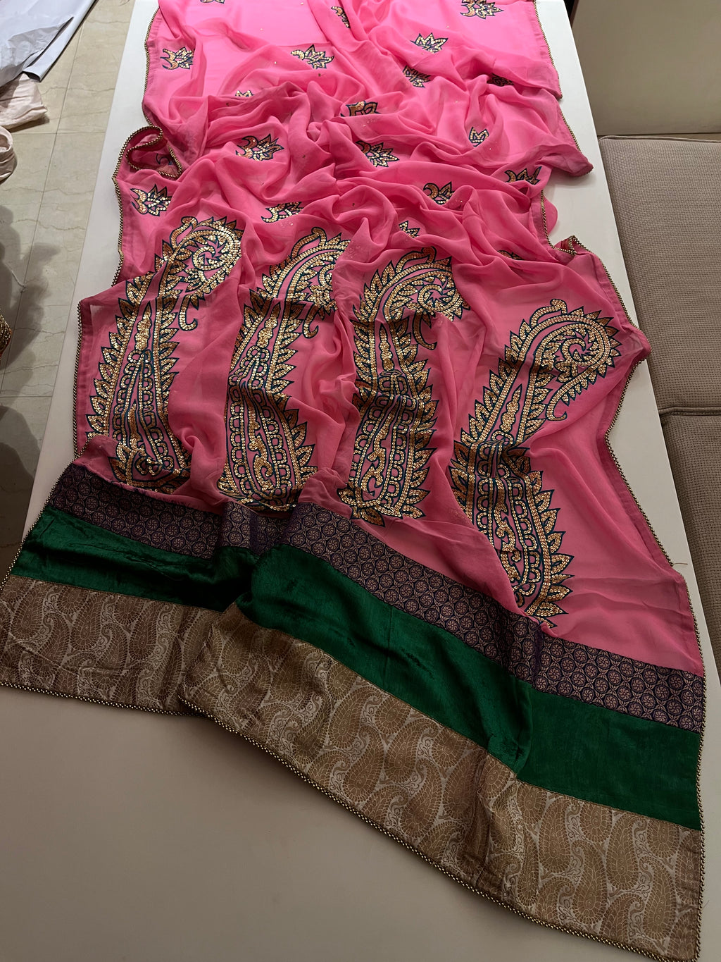 Georgette & Silk Patch Saree