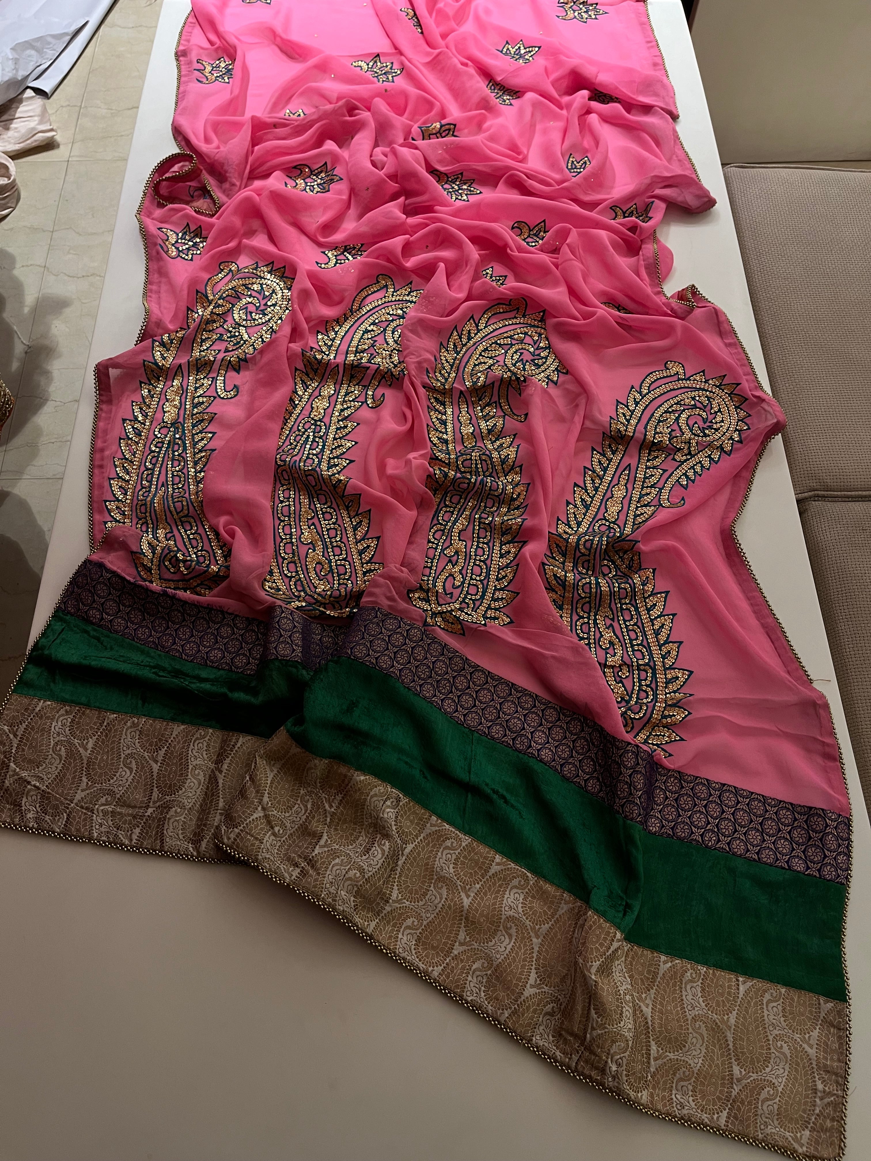 Georgette & Silk Patch Saree