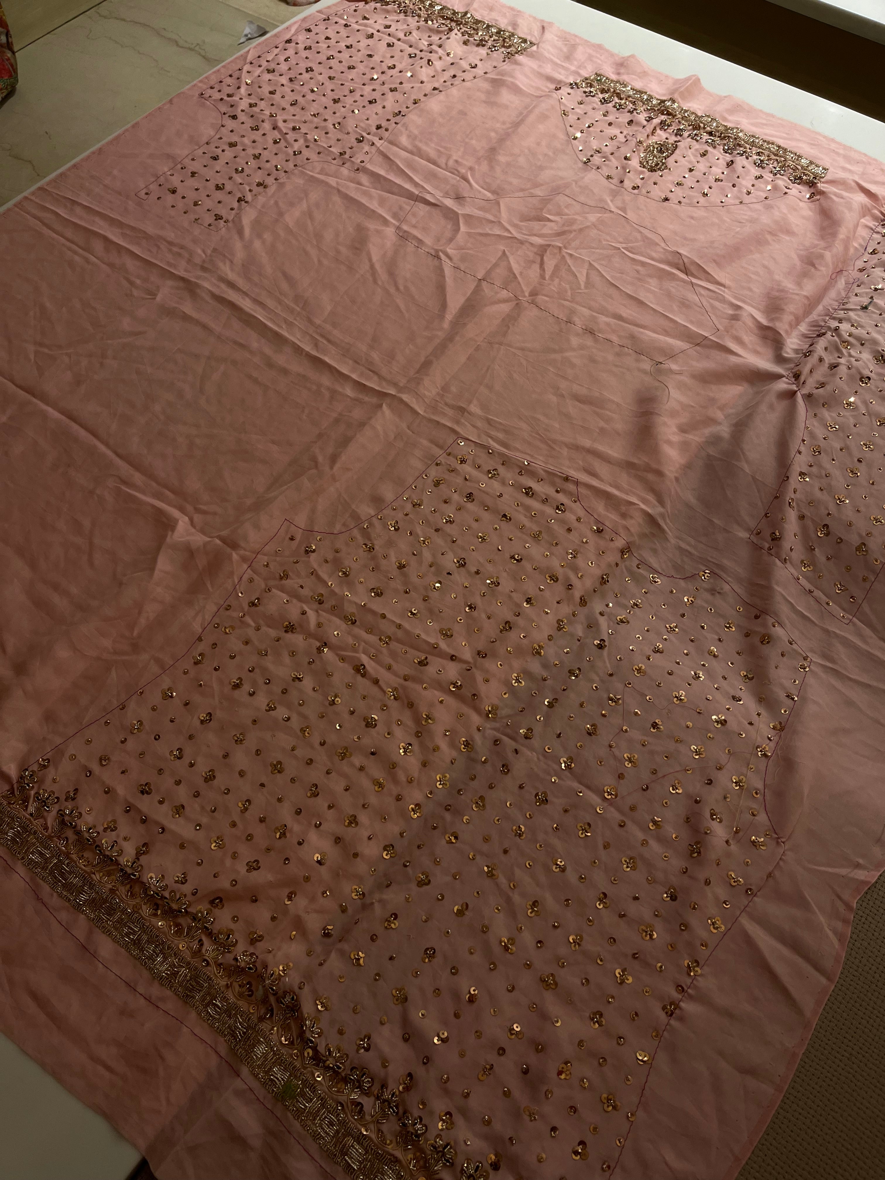 Pastel Pink & Golden Charm Lehenga Set