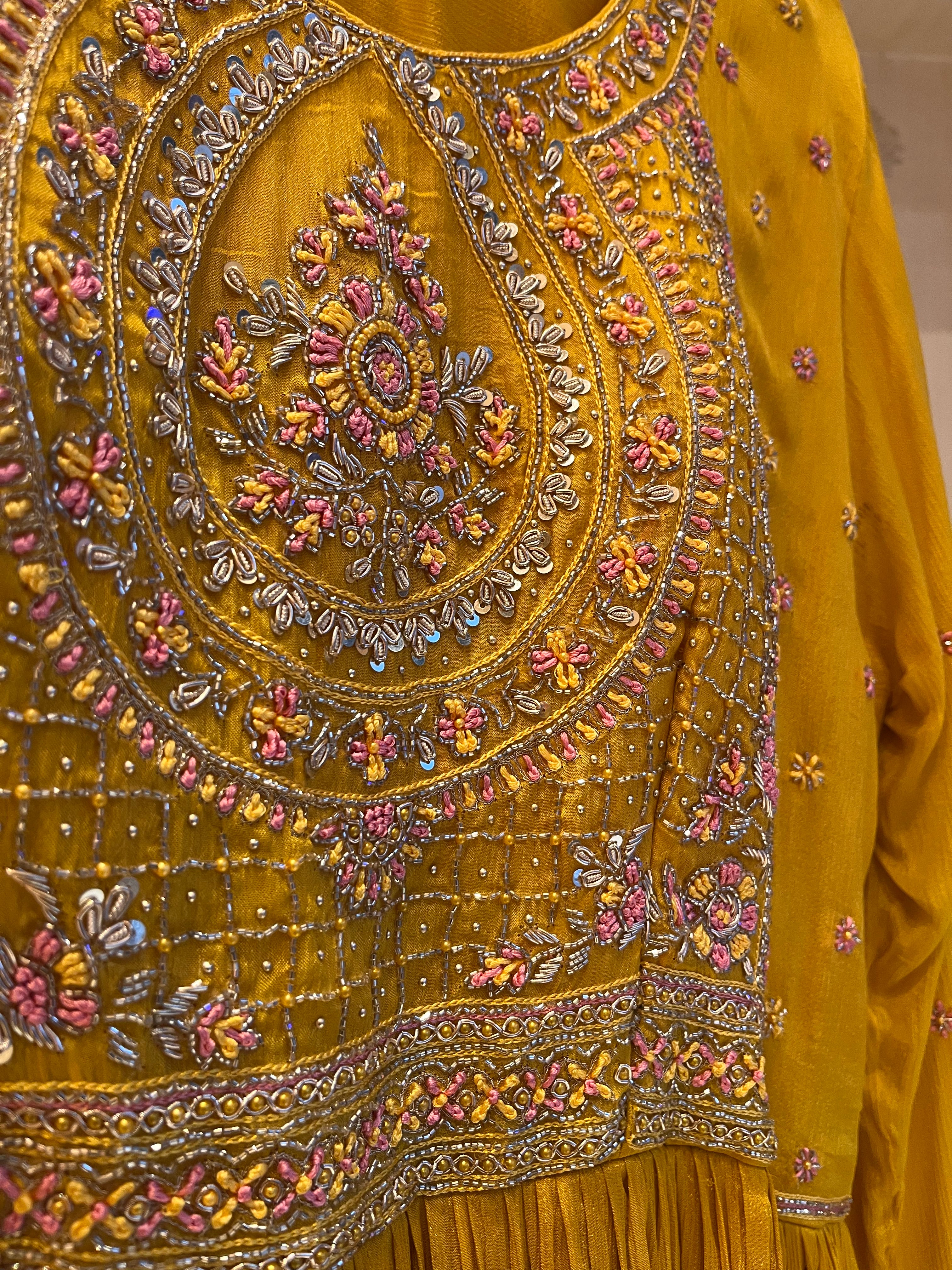 Mustard Yellow Anarkali