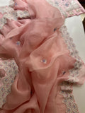 Soft Pink Pearl saree with pearl blouse