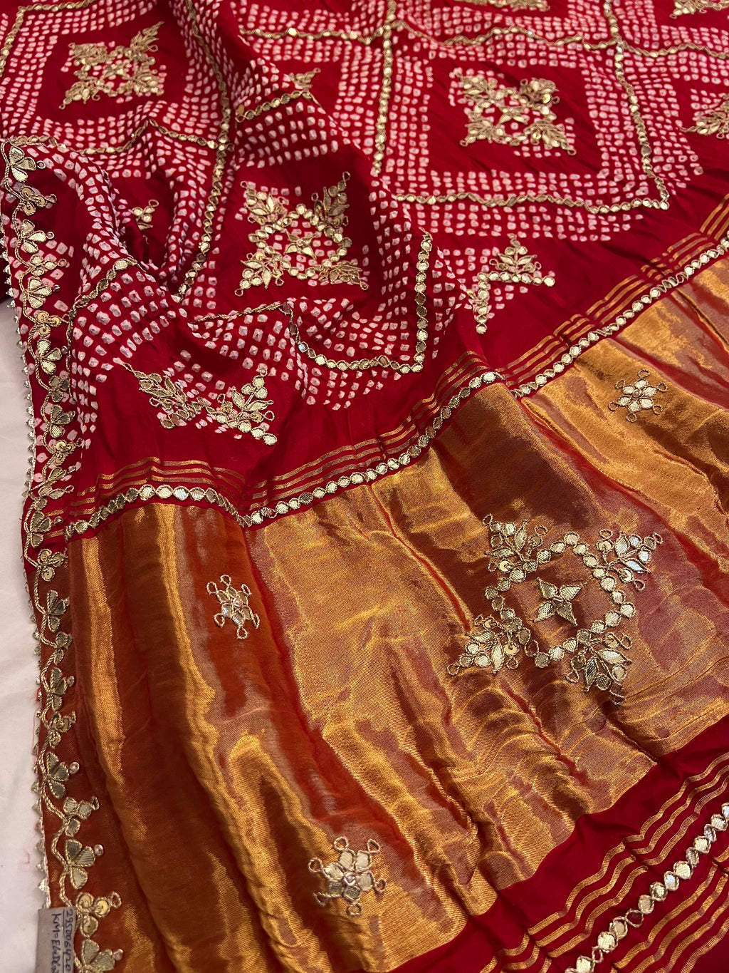 Pure Gajji silk chokad saree
