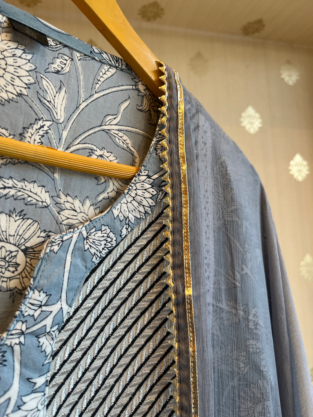 Blue Flora Cotton Set