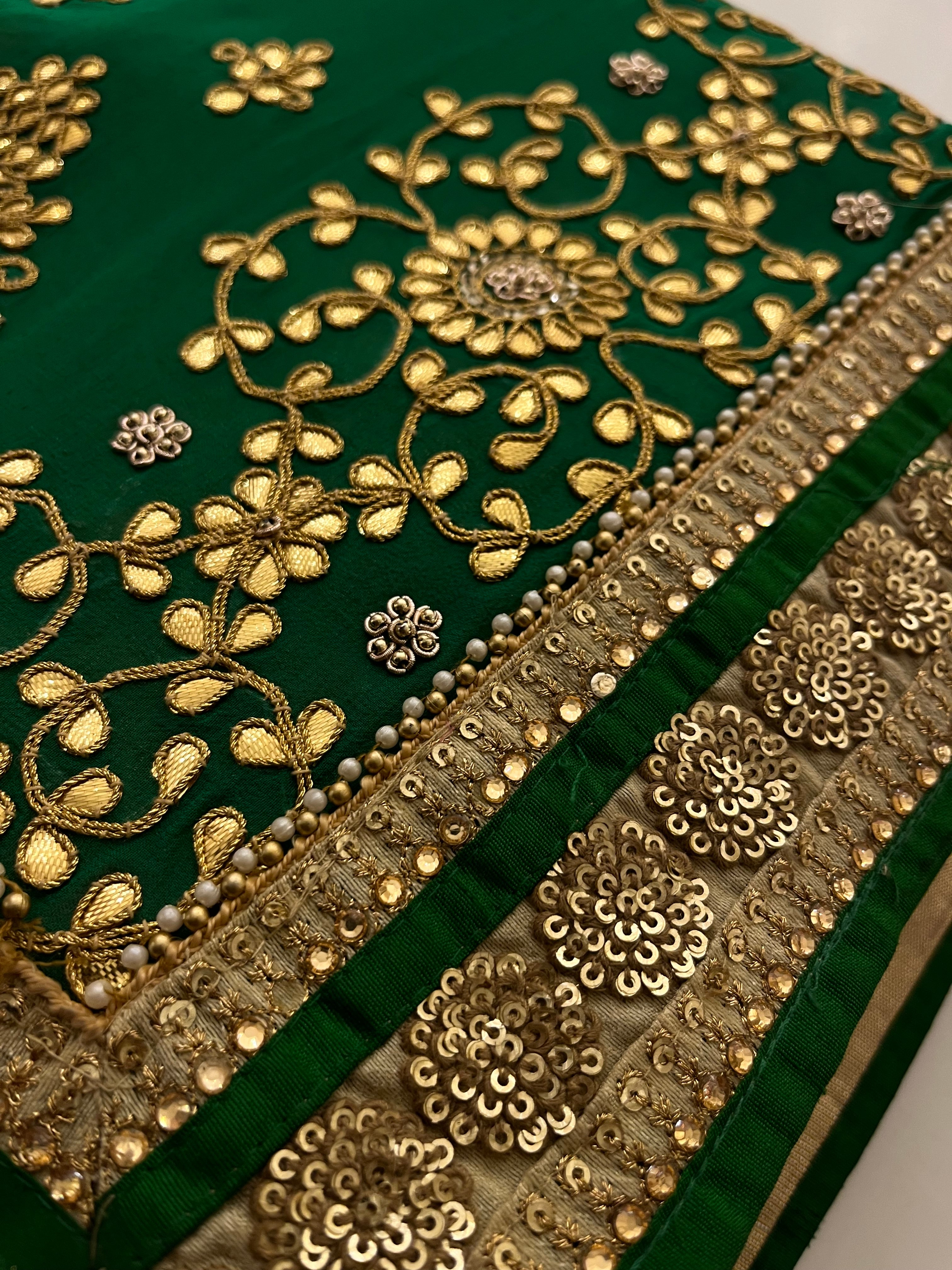 madhuri dixit designer half-half saree
