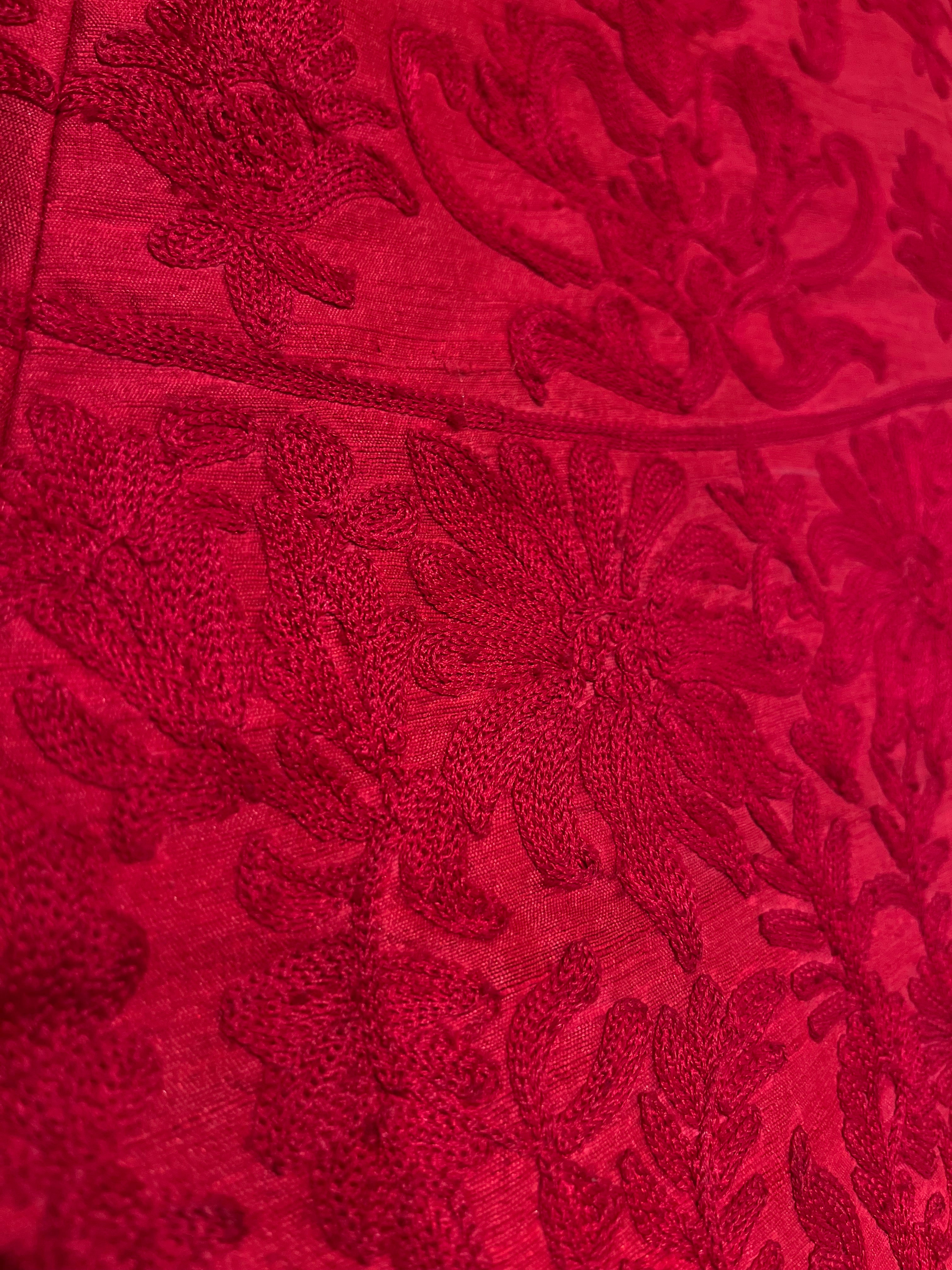 Red on Red Resham Lehenga Set