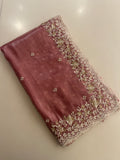 pear and sequins evening saree