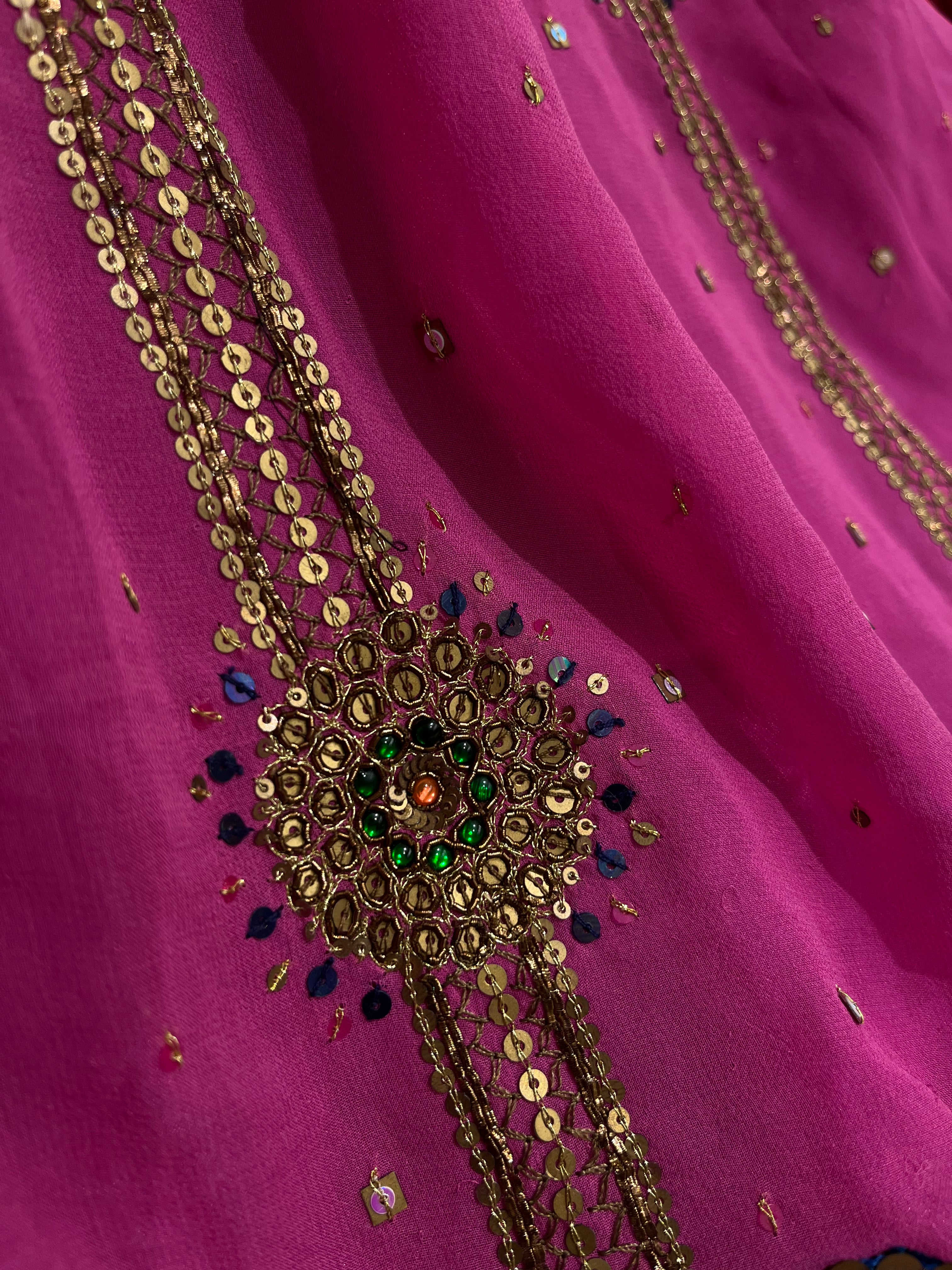 Pink & Tangerine Lehenga Set
