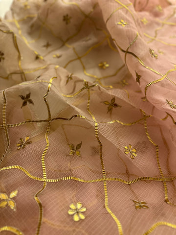 Lotus pink kotasilk saree