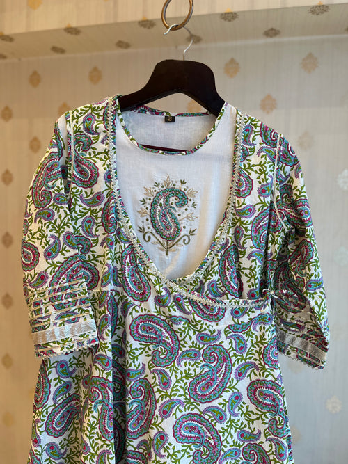 Printed Cotton Angrakha
