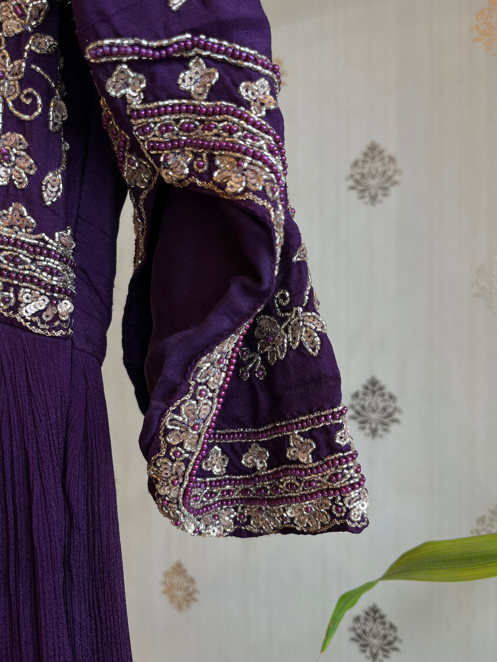 Violet Anarkali Set