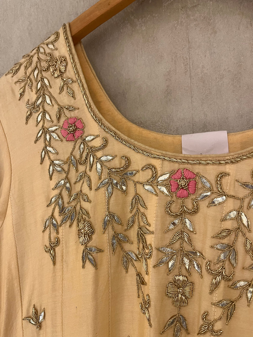 Crème and Brown Ombré Anarkali Suit
