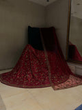 Mahroon Katdana & Zari Lehenga Set
