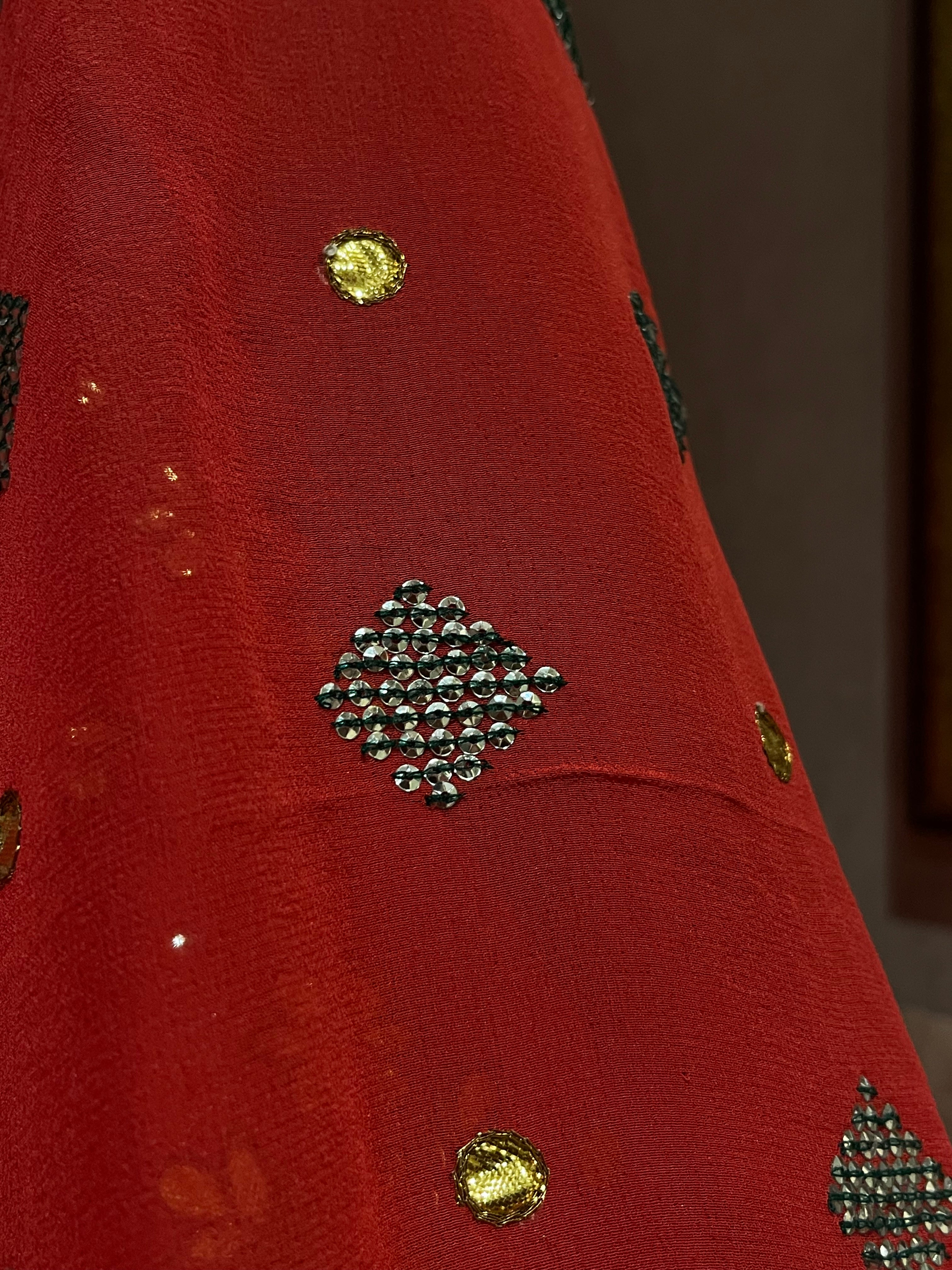 Jaipuri Gerua Lehenga Set