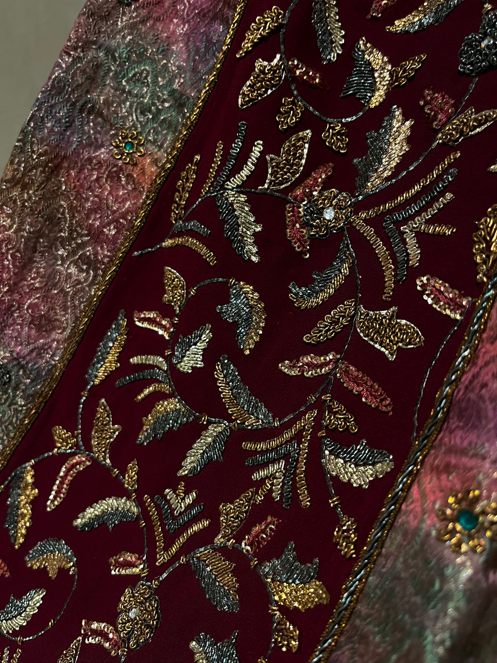 Silk And georgette Kali Lehenga Set