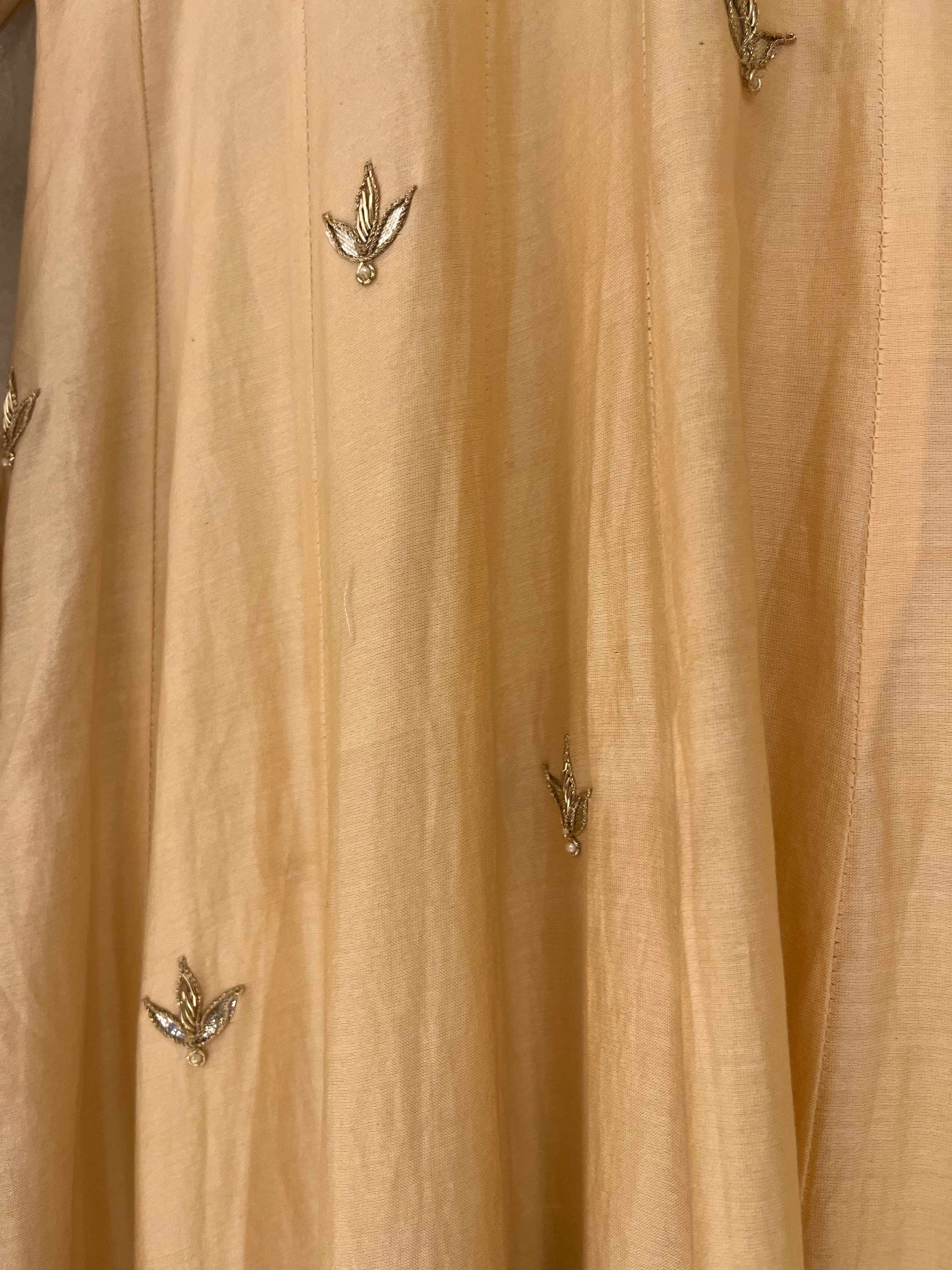 Crème and Brown Ombré Anarkali Suit