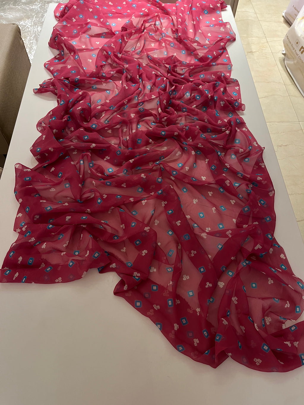 Pink Bandej Saree