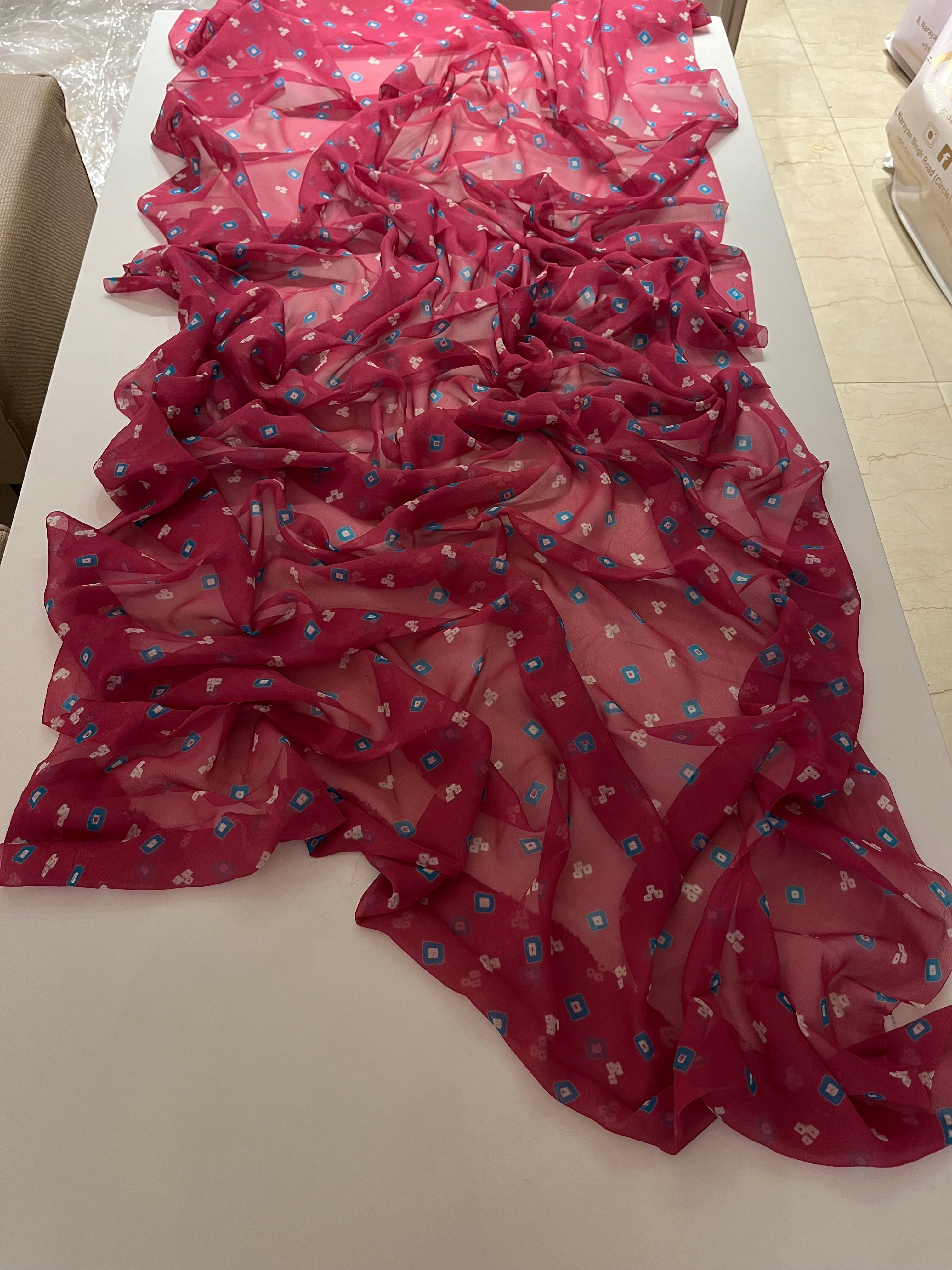 Pink Bandej Saree