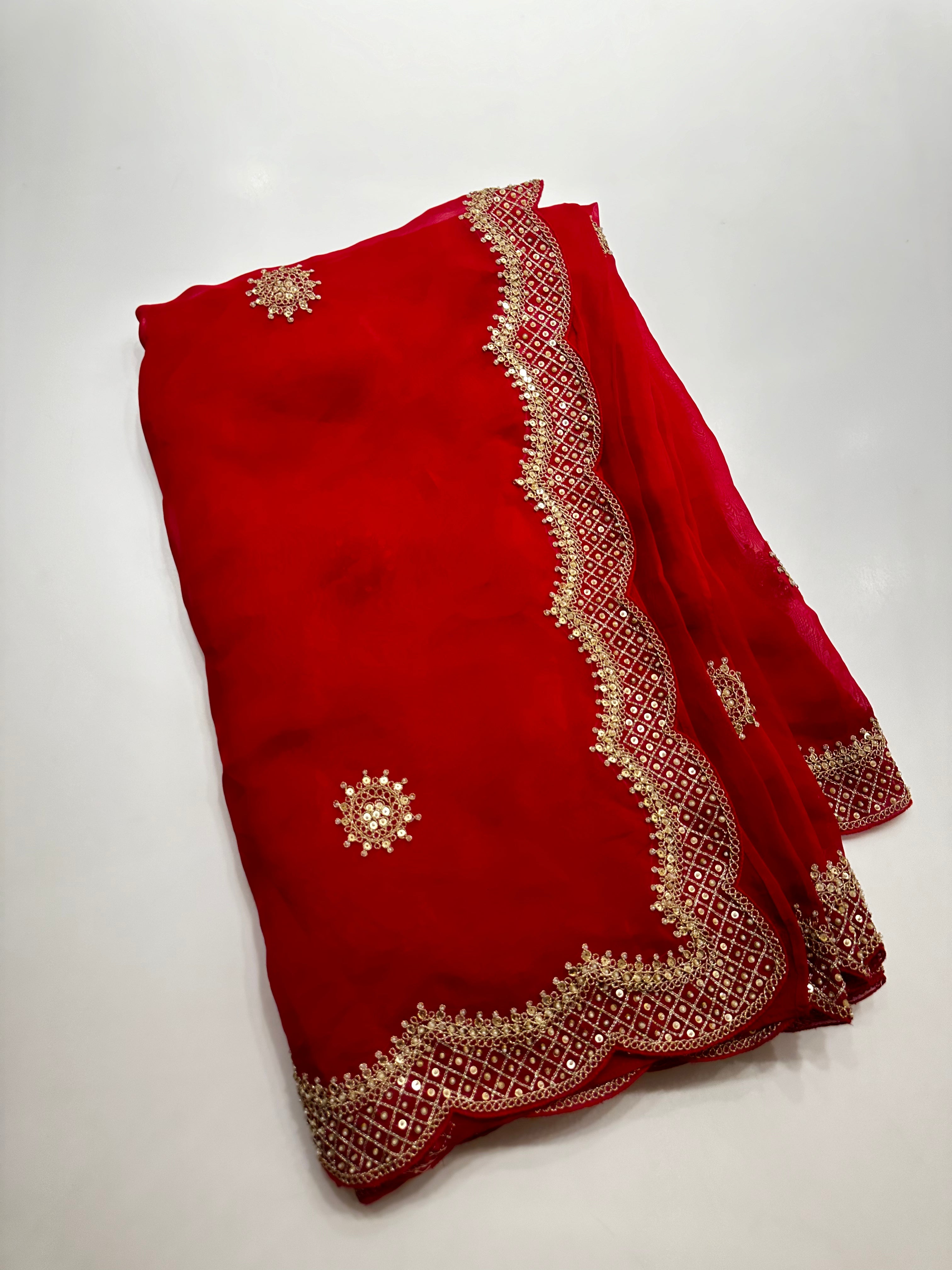 Mahira Red Saree