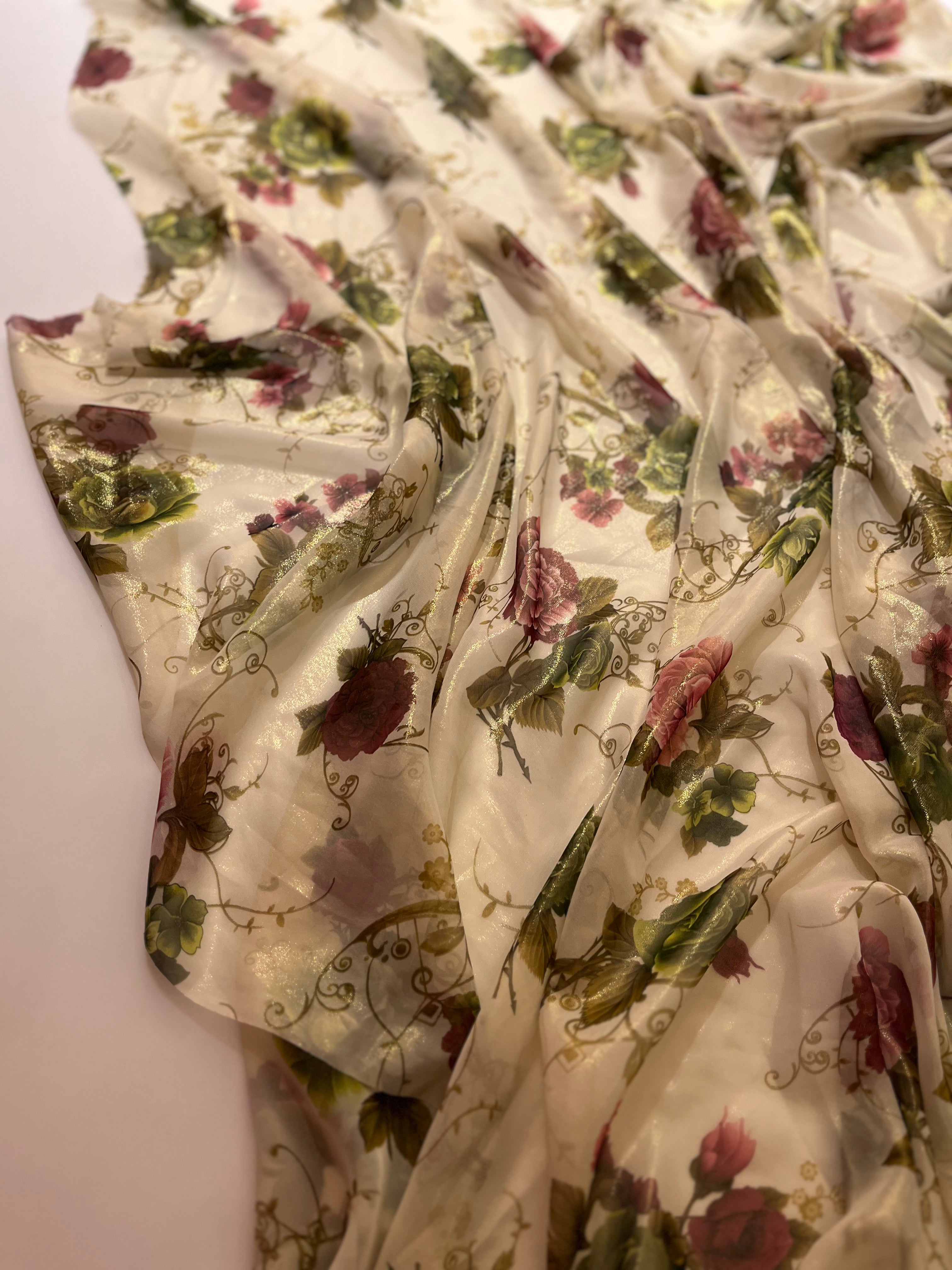 Pure Chiffon Glam Floral saree