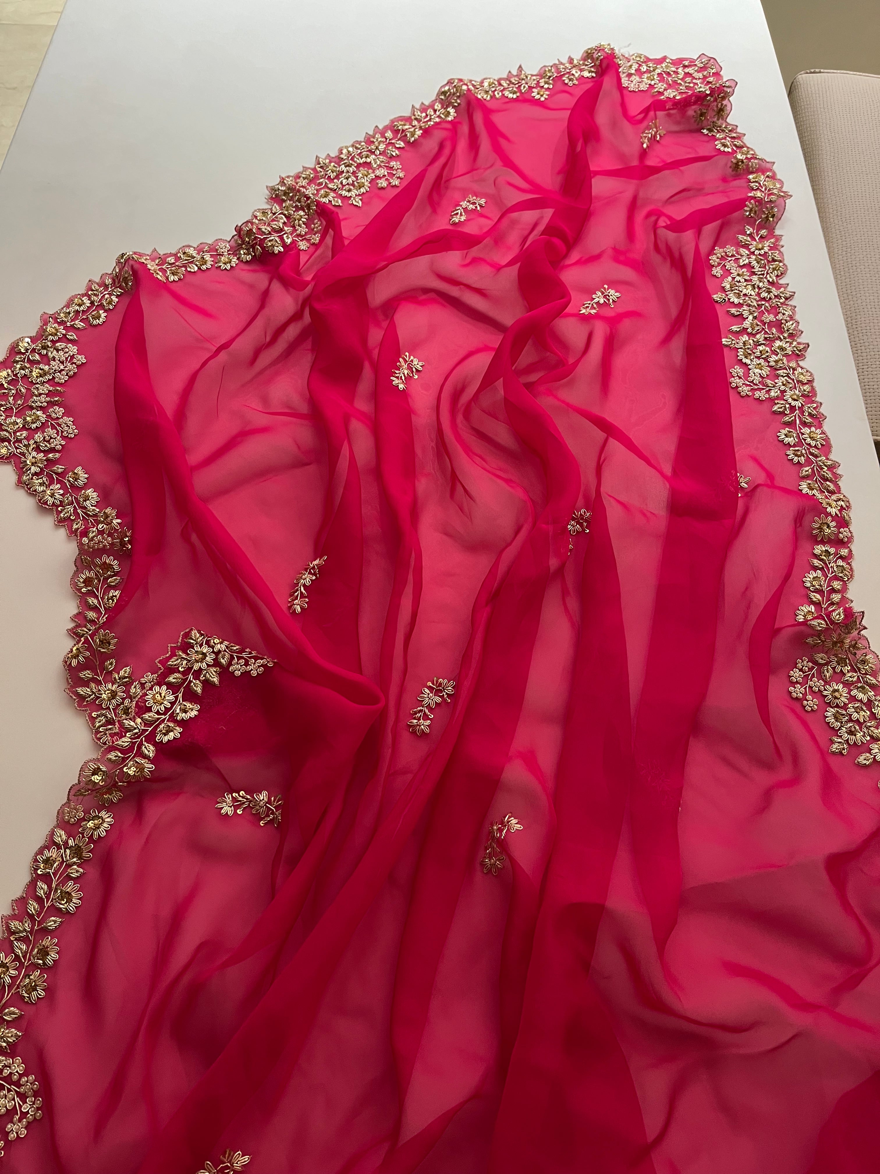 Raani pure Organza Saree