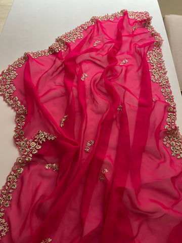 Raani pure Organza Saree