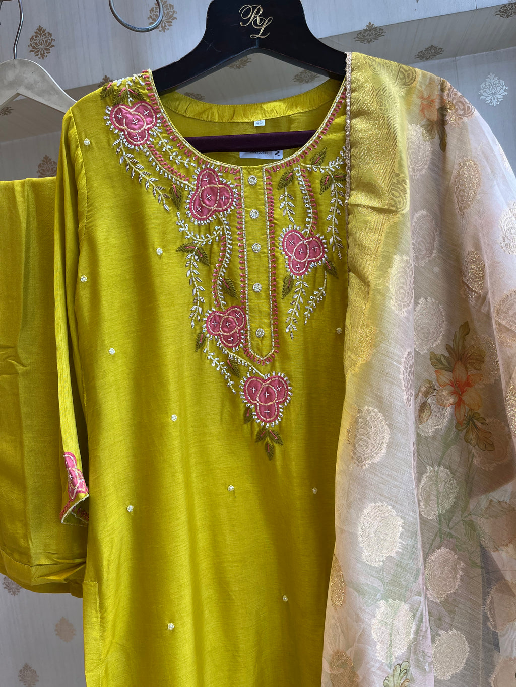 Silk Straight Suit Set