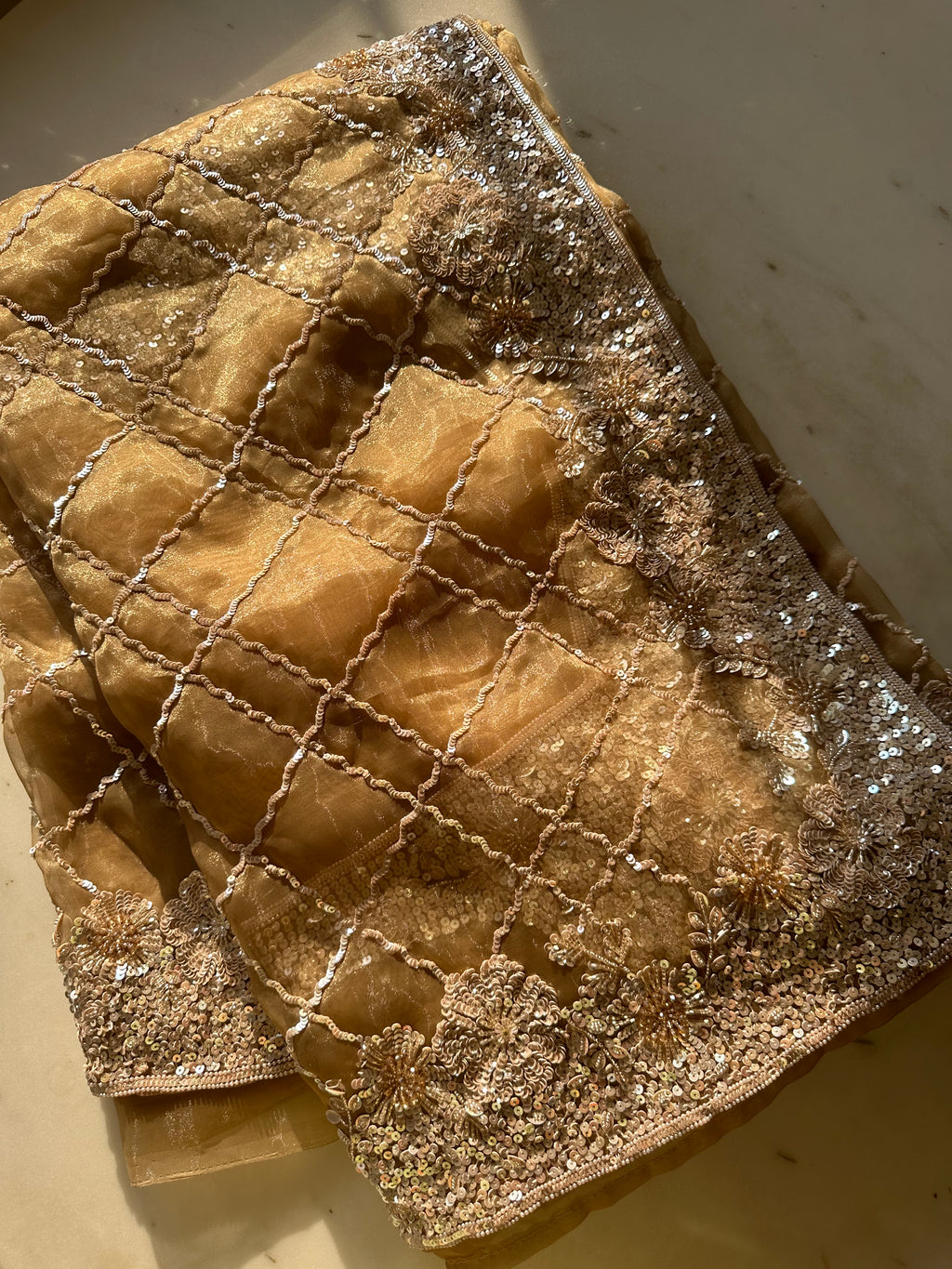 Aaftab Gold Tissue Saree