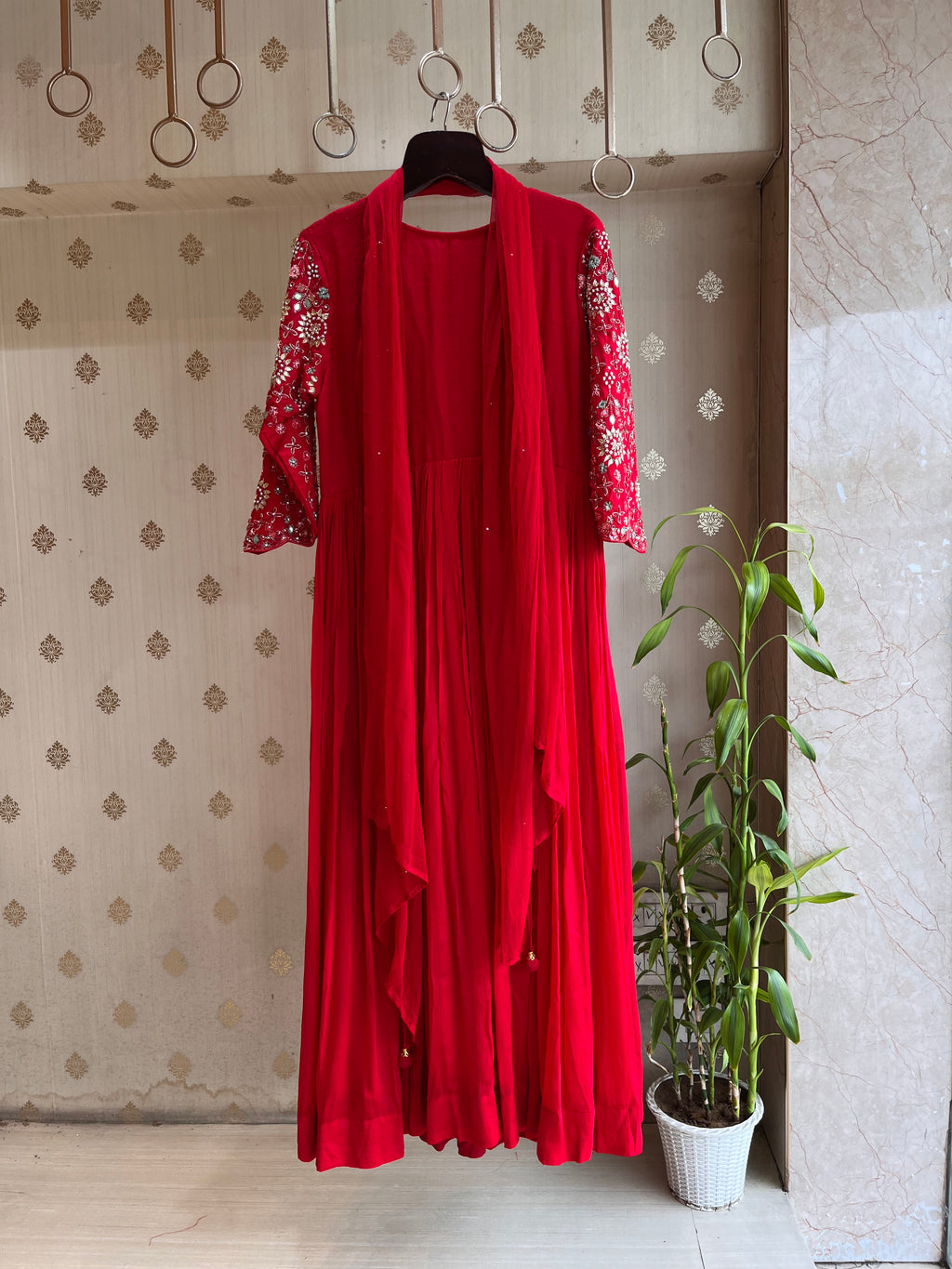 Red Rose Full Anarkali