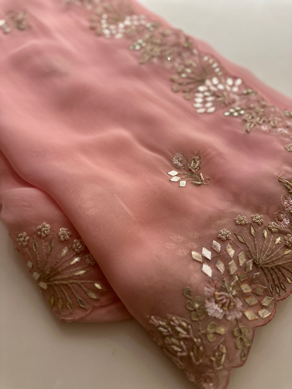 Rukmani Katcha Gotapatti Soft Organza saree
