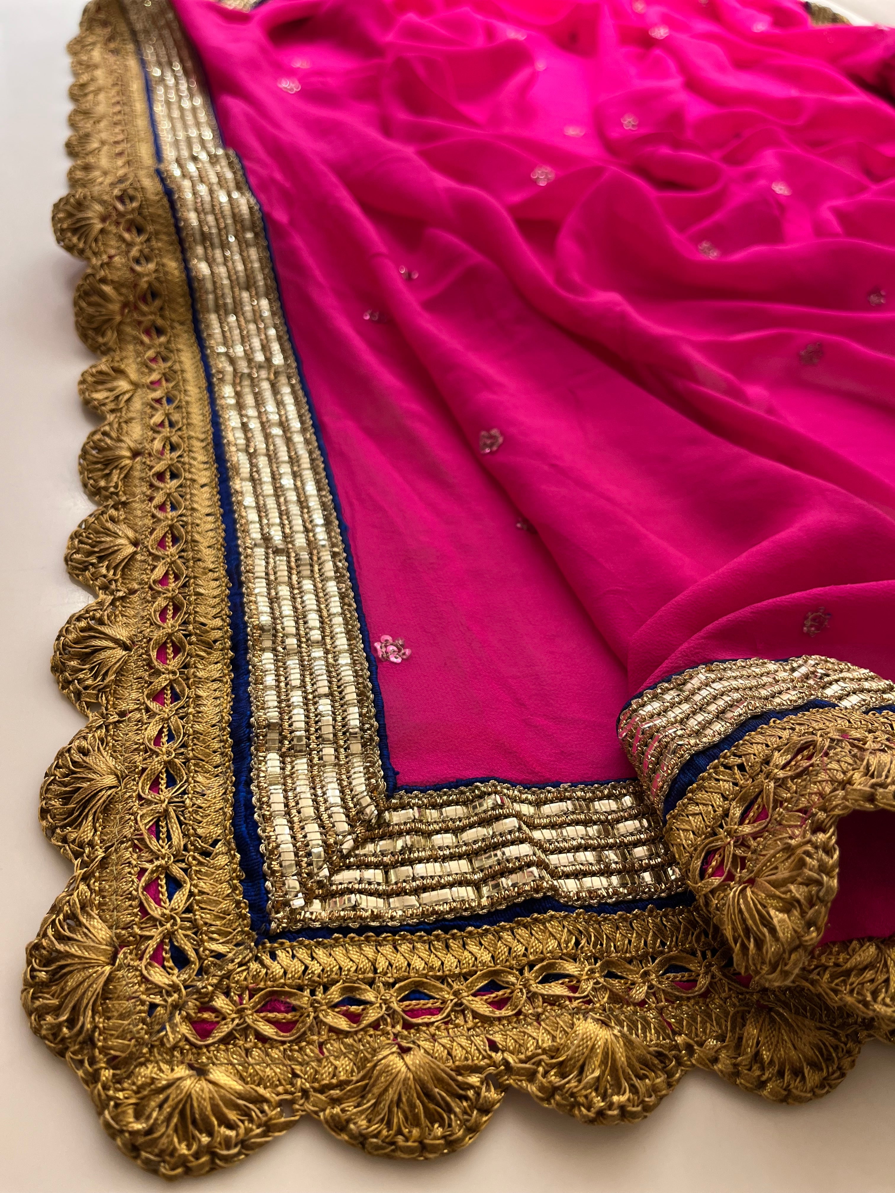 Raani Pink Georgette Saree