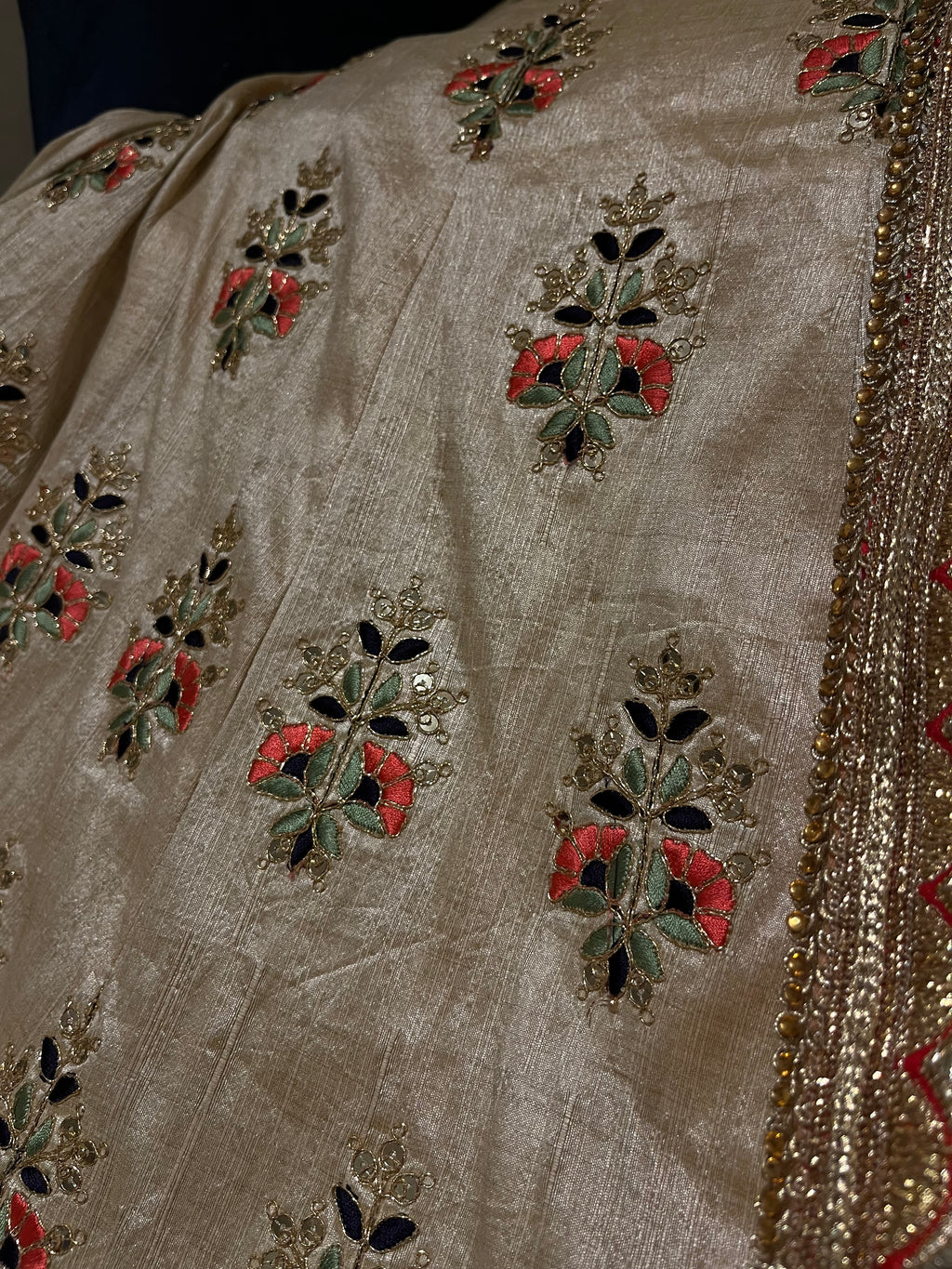 Ivory Silk Lehenga Set