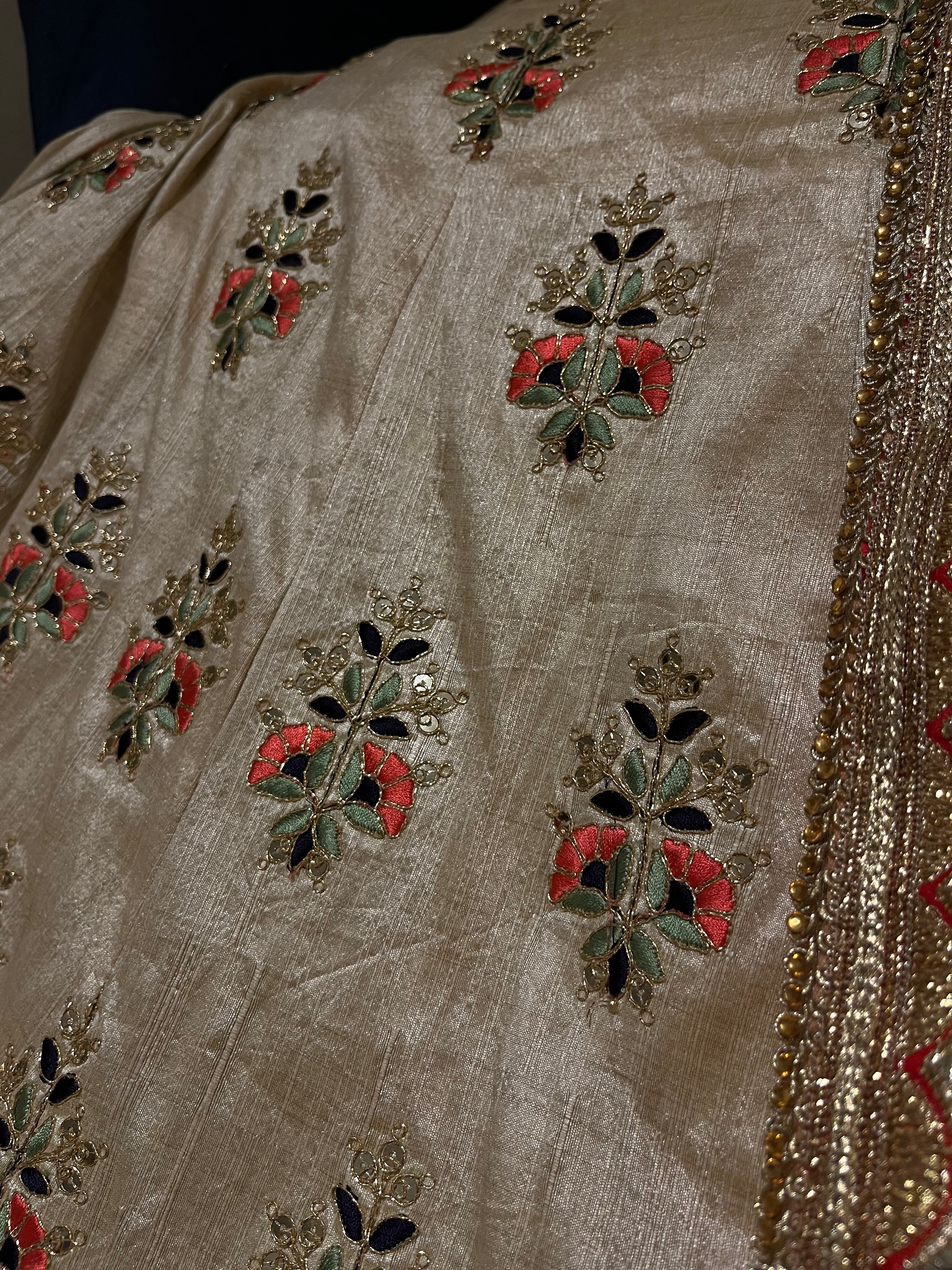 Ivory Silk Lehenga Set