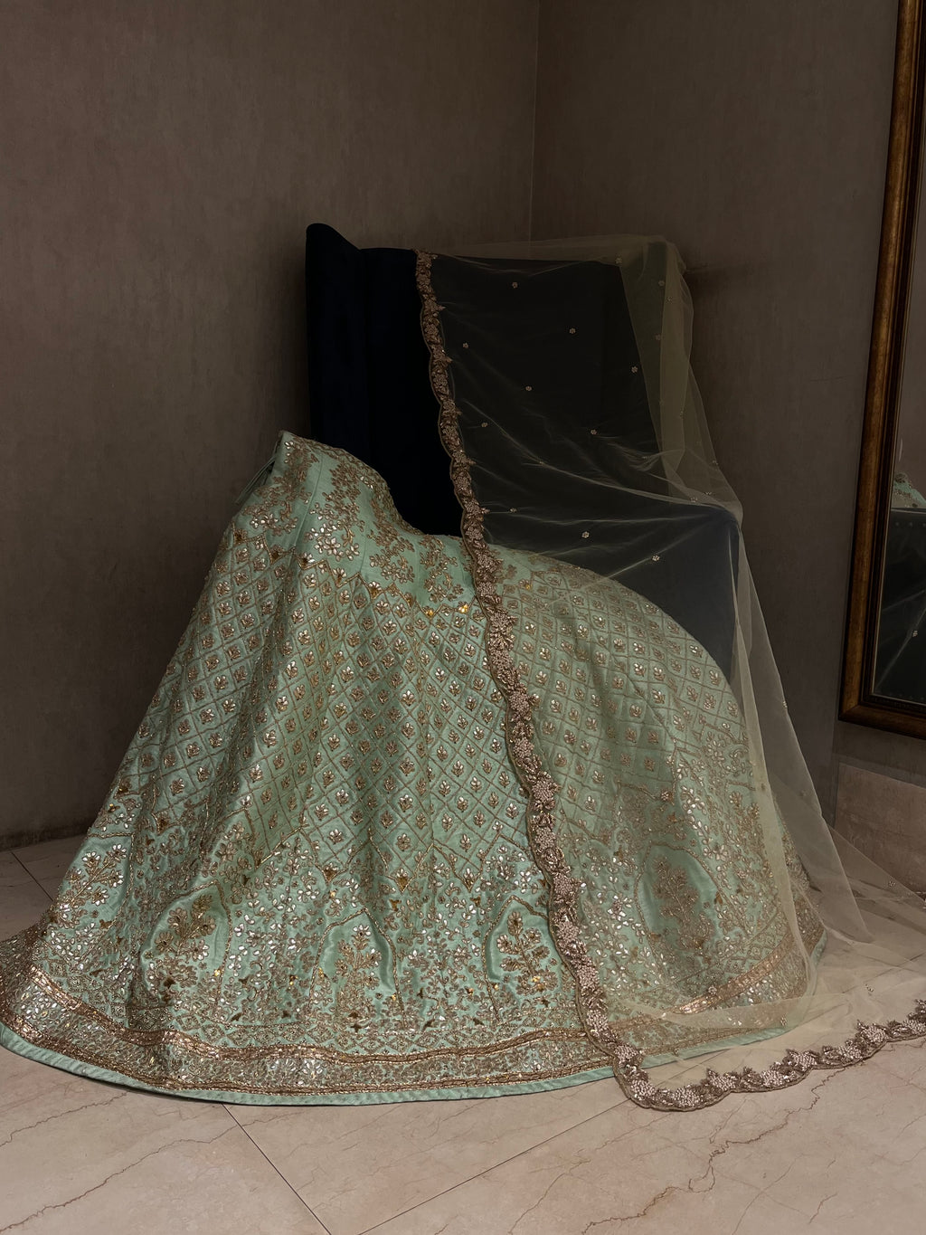 Mint Green Lehenga Set