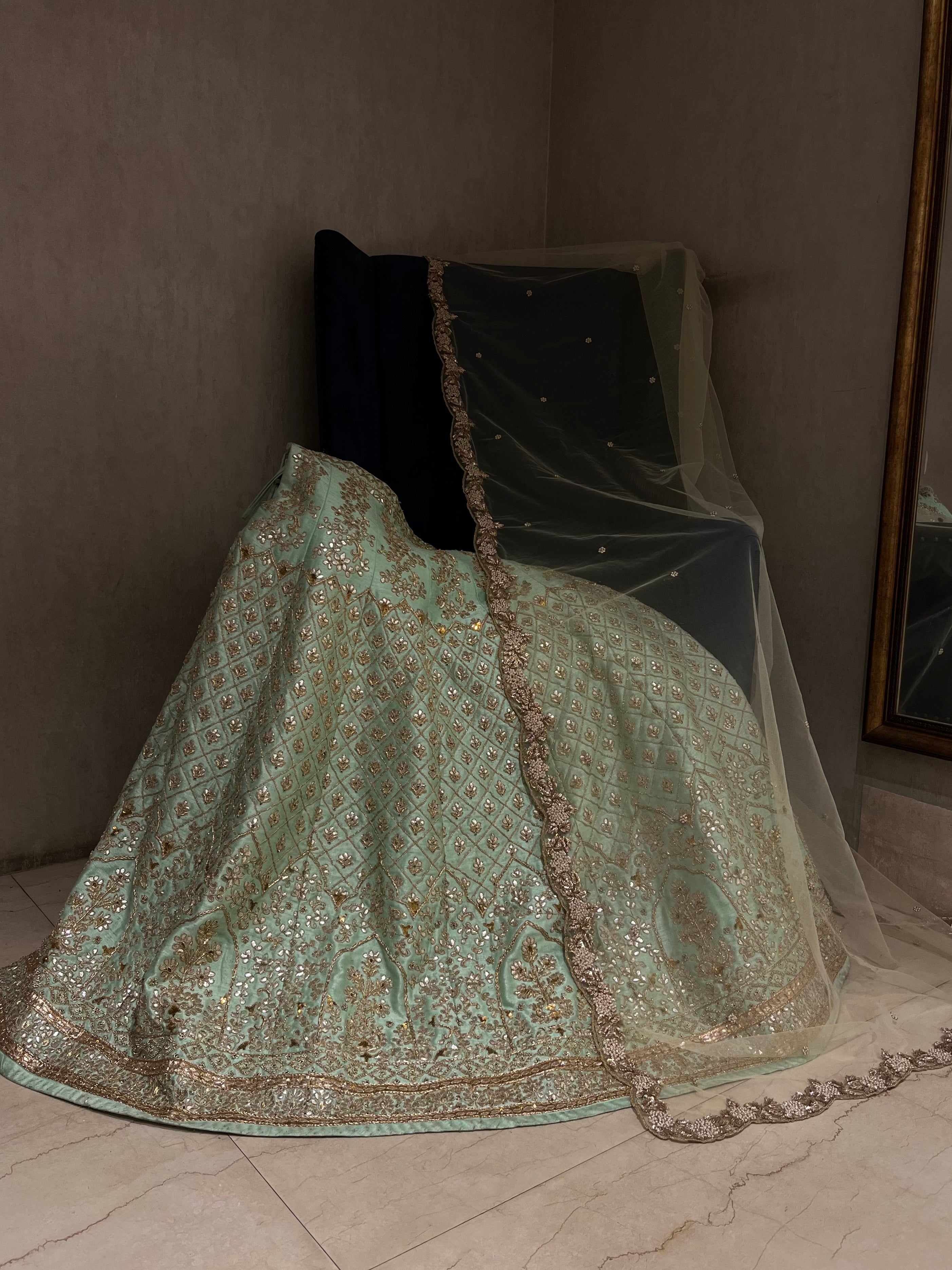 Mint Green Lehenga Set