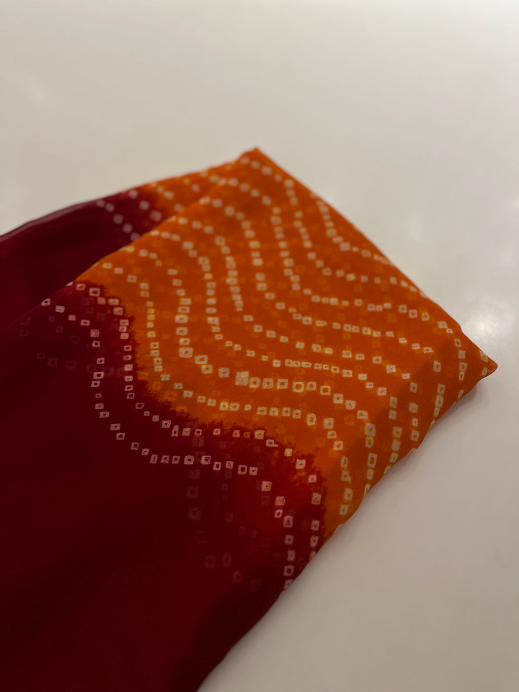 Red Yellow Bandej Saree