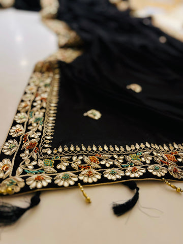 Black Organza Saree