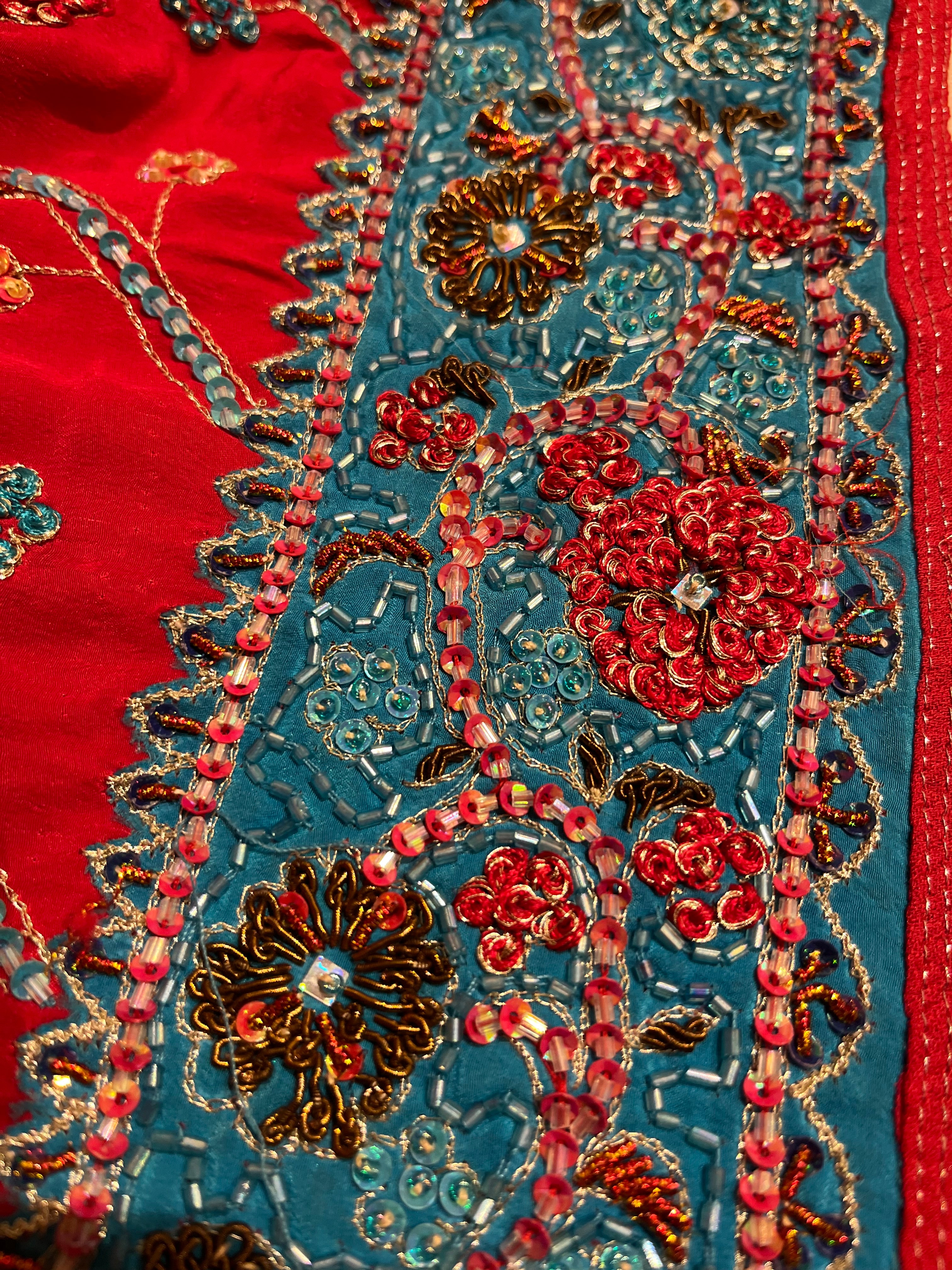 Flora In Red Lehenga Set