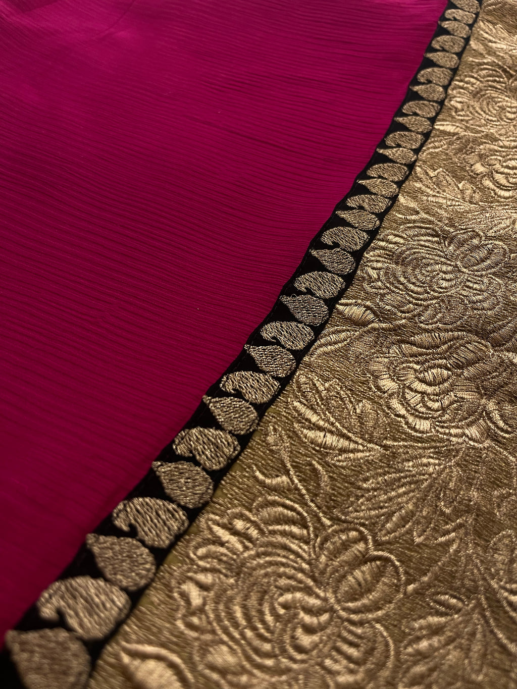 The Magenta Glam Saree
