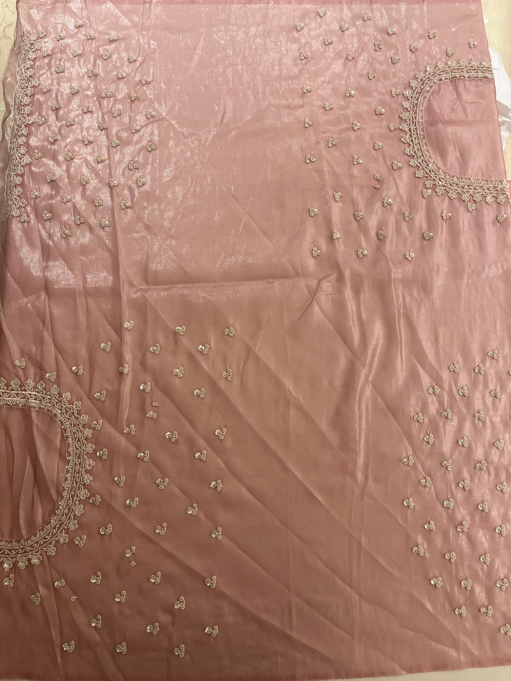 pear and sequins evening saree