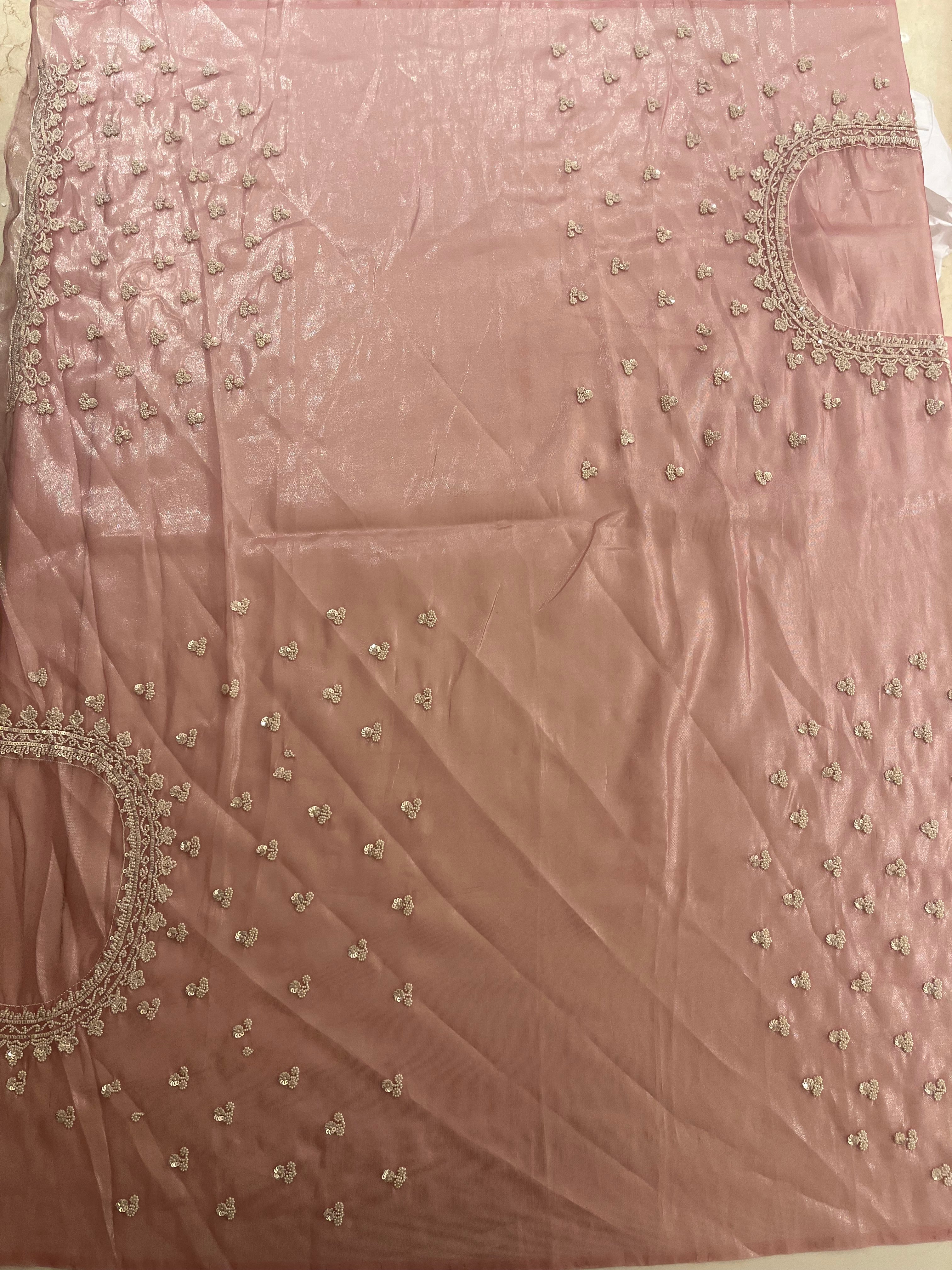 pear and sequins evening saree