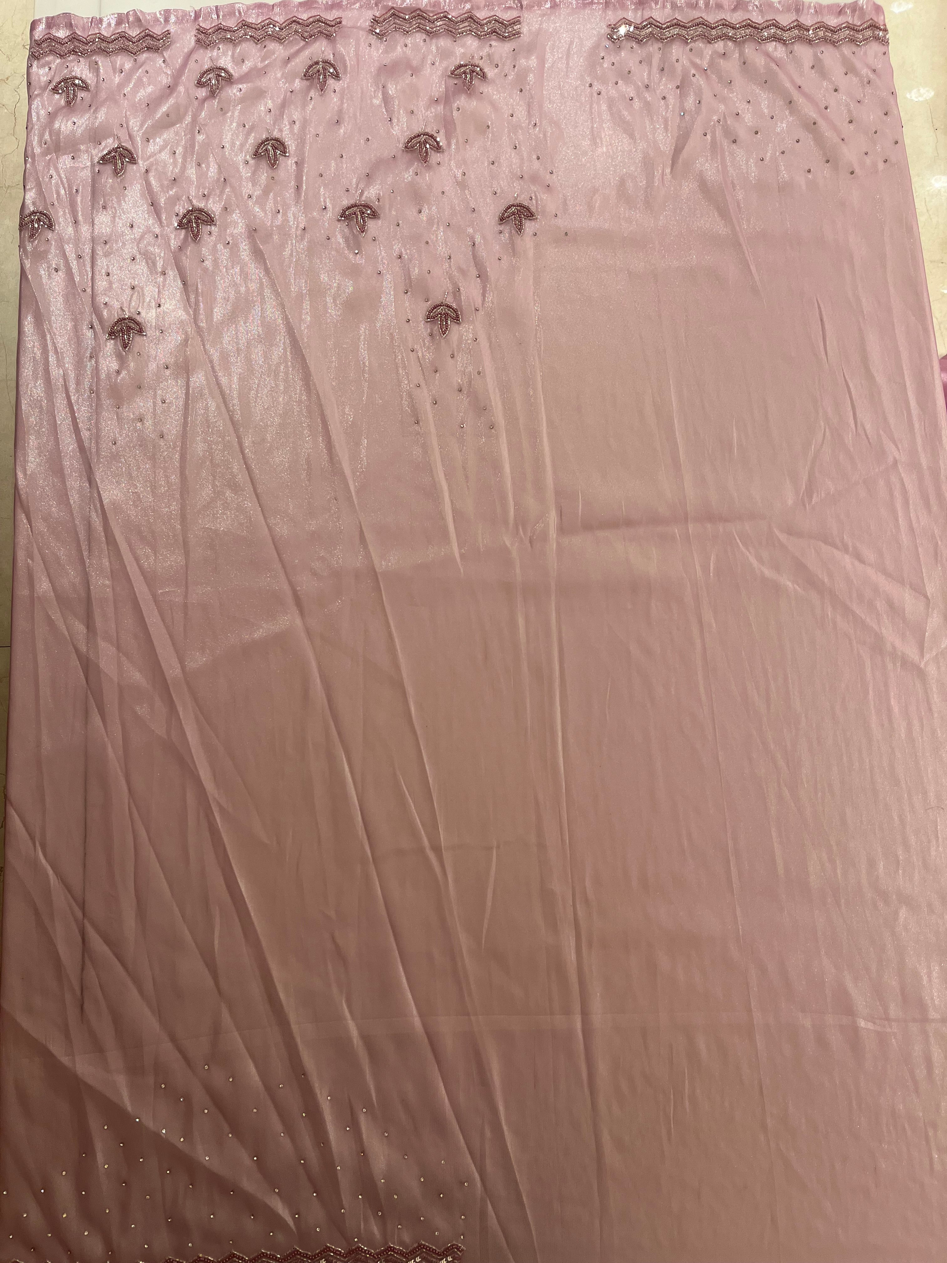 Glossy Pink Evening Saree