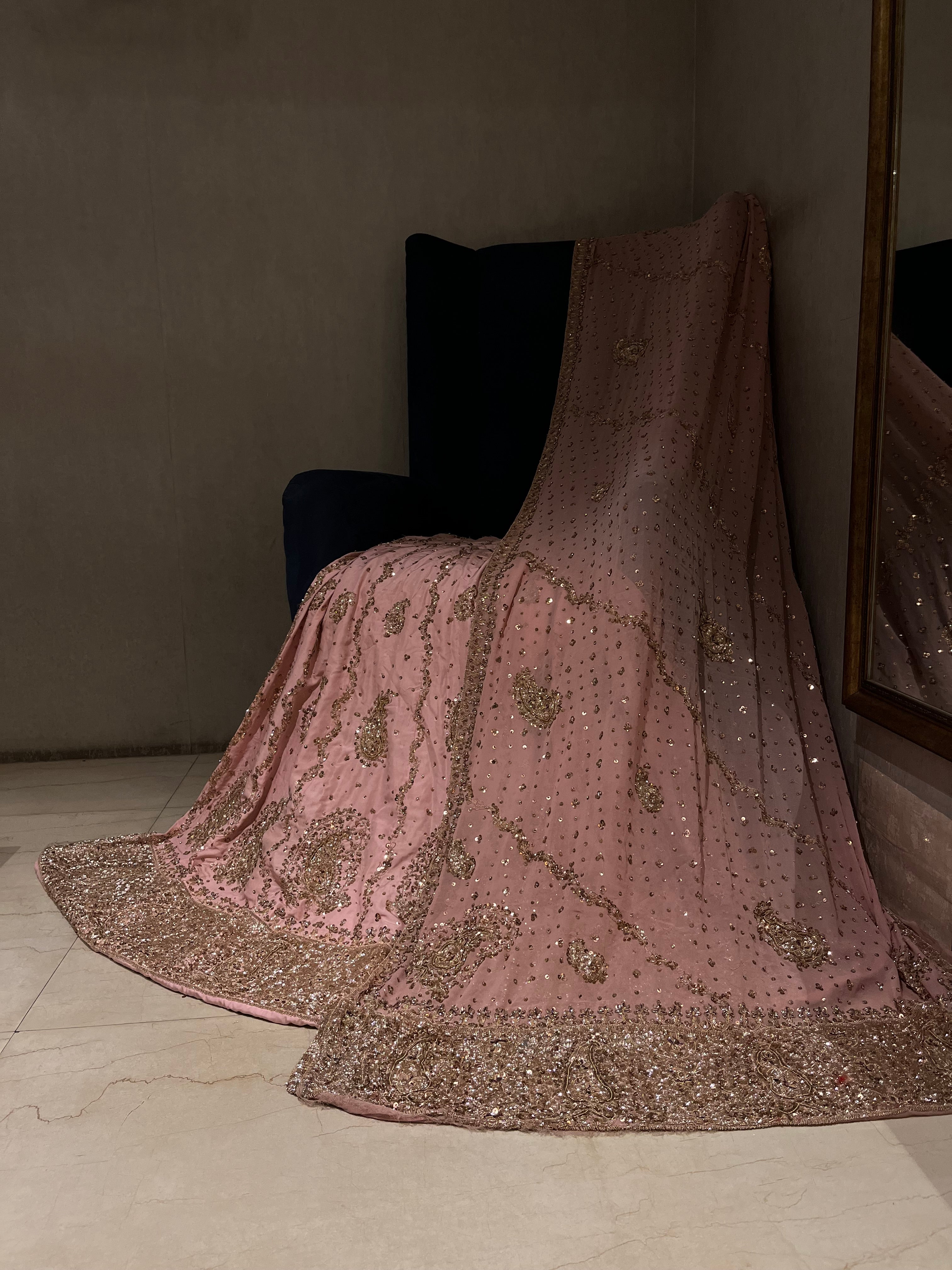 Pastel Pink & Golden Charm Lehenga Set