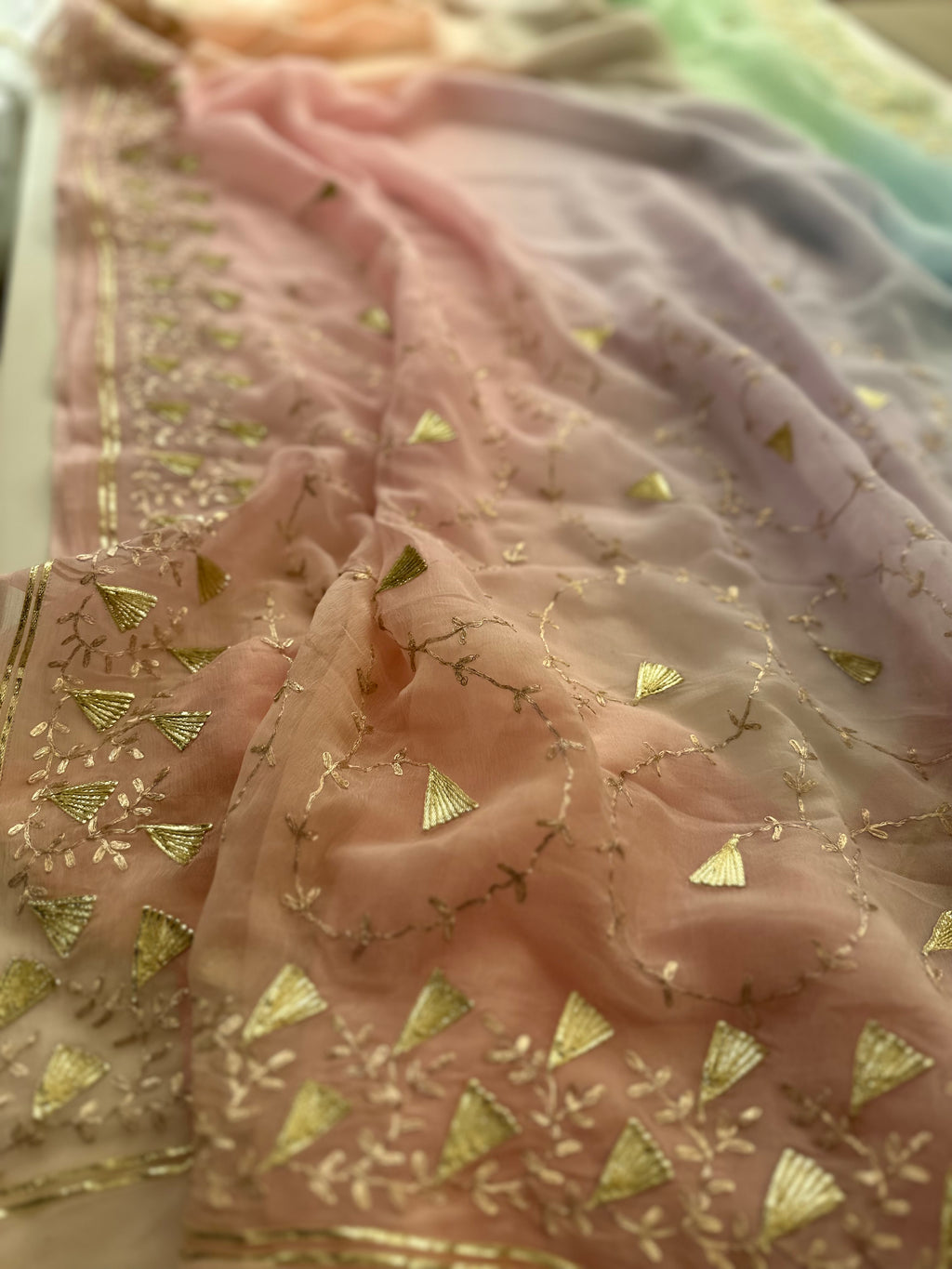 Satrangi Gotapatti saree