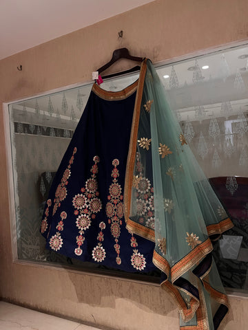 Navy Blue Traditional Lehenga set