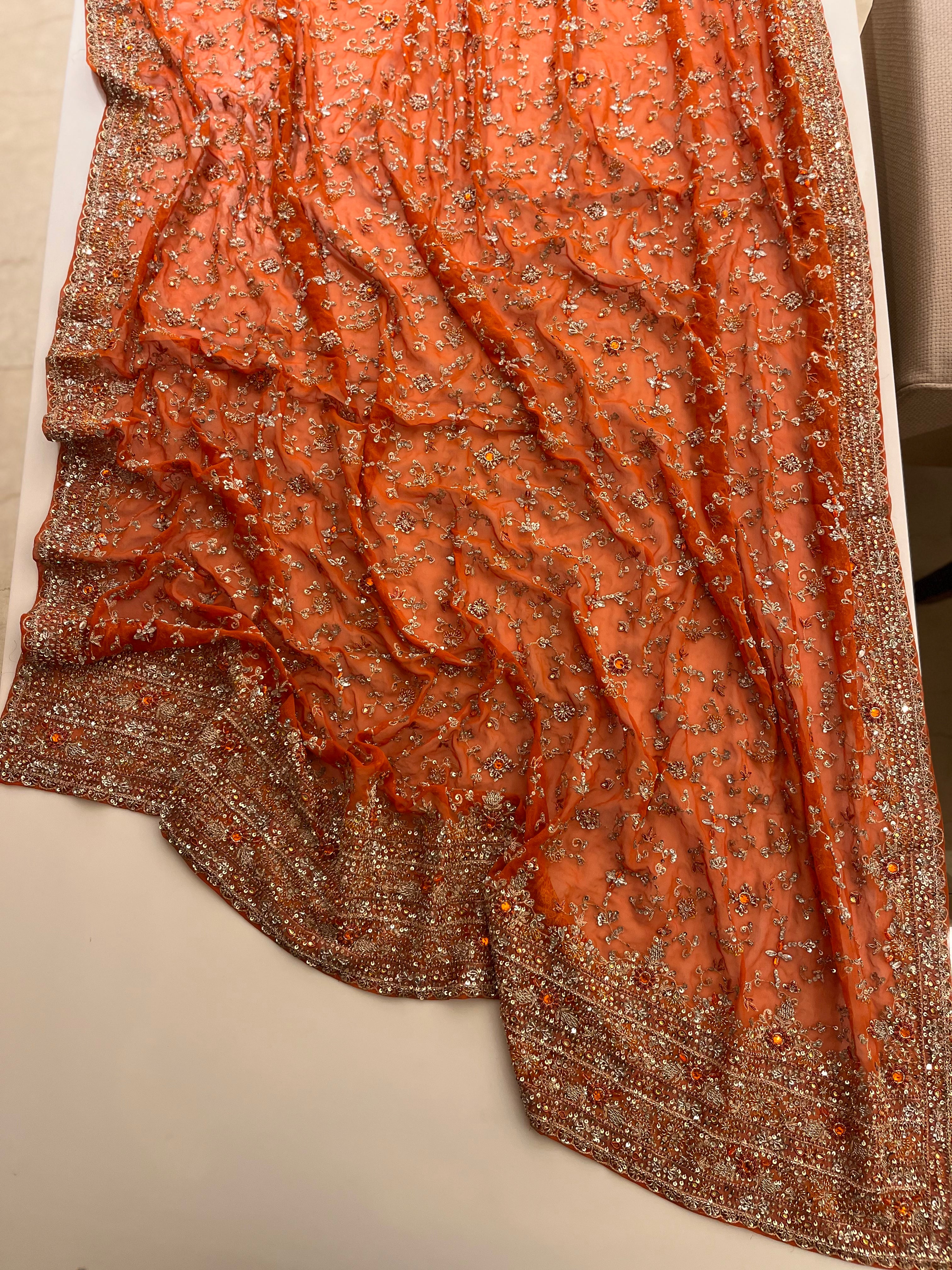 Unstitched Pure Georgette Lehenga